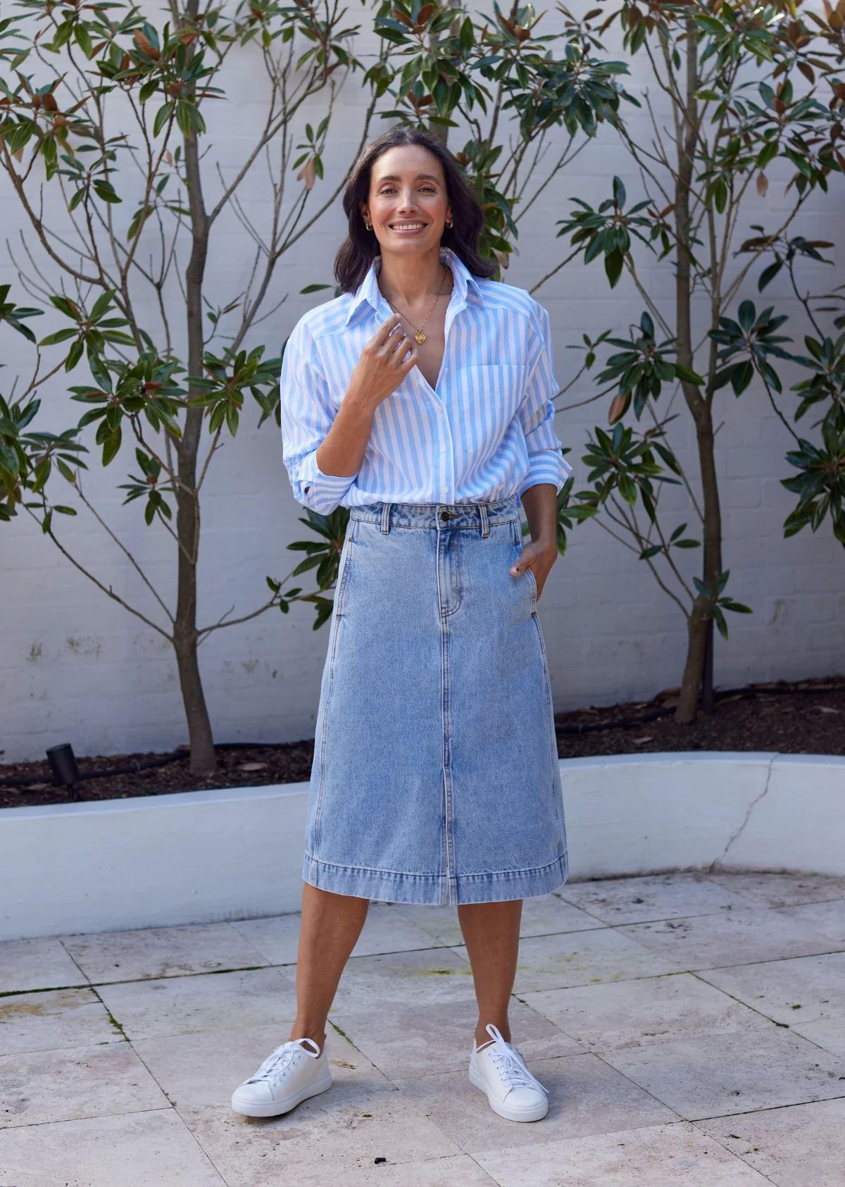 BERTIE STRIPE SHIRT - SKY BLUE - Image 4