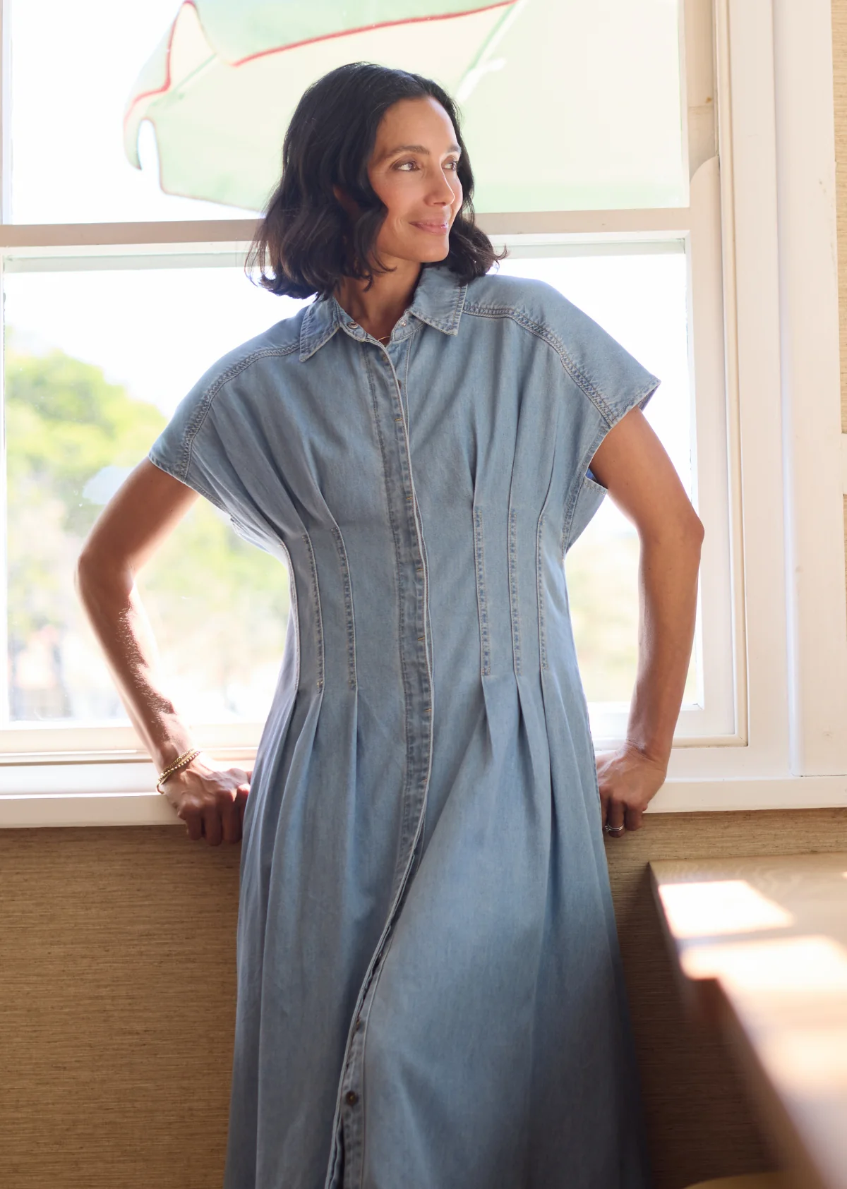 CAMILLE DENIM DRESS - LIGHT BLUE - Image 10