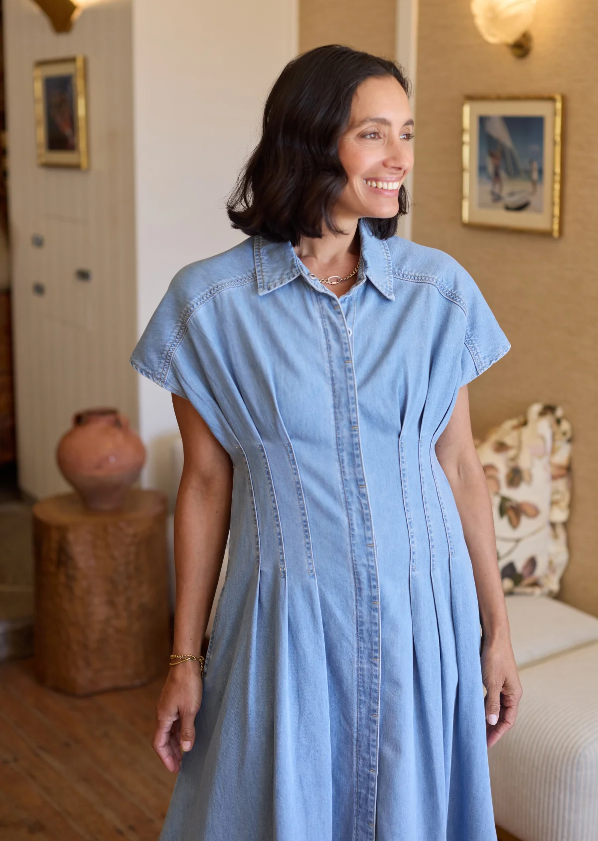 CAMILLE DENIM DRESS - LIGHT BLUE - Image 3