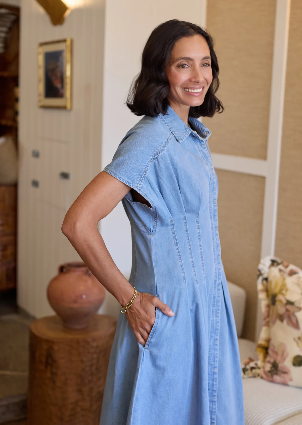 CAMILLE DENIM DRESS - LIGHT BLUE - Image 5