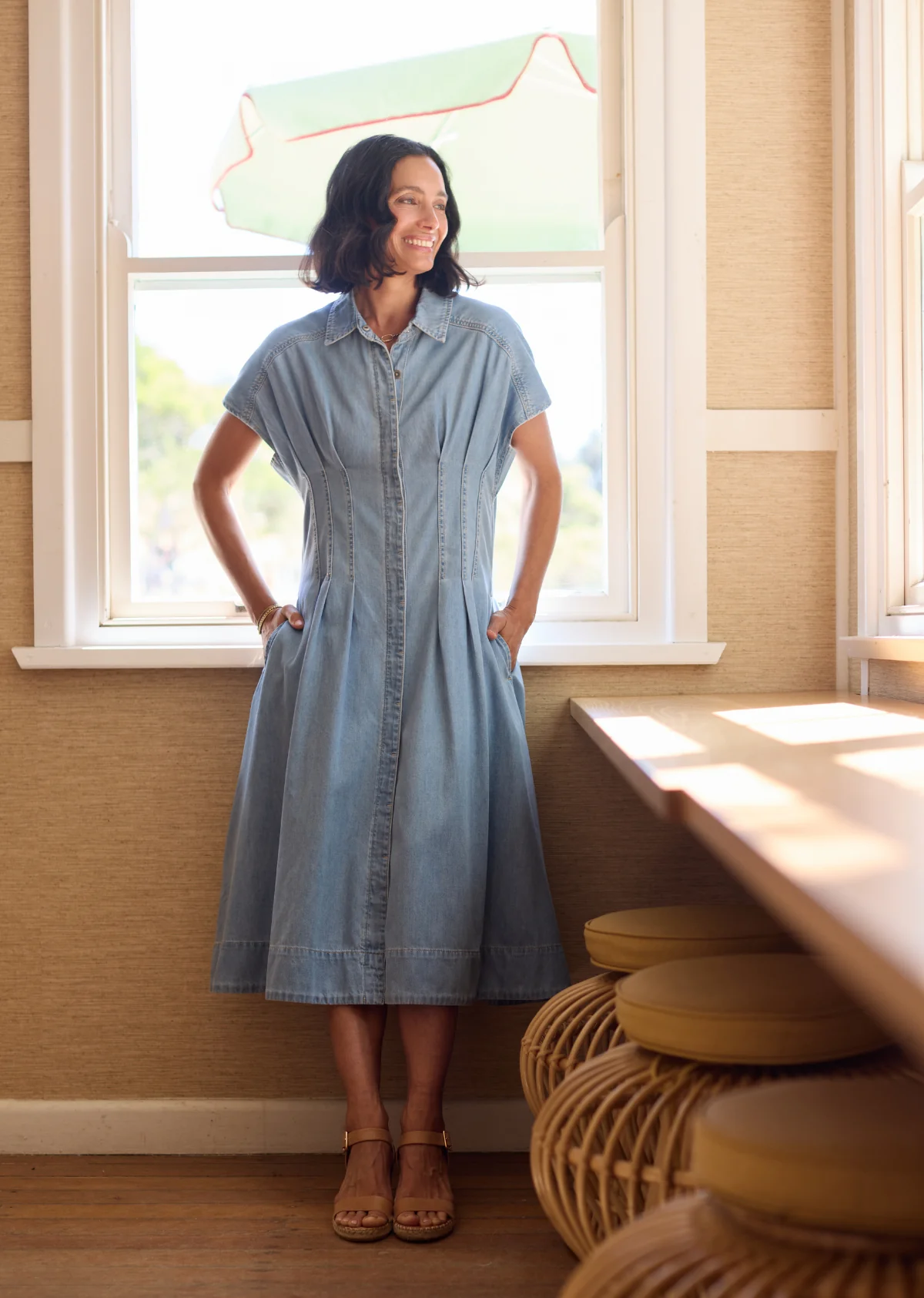 CAMILLE DENIM DRESS - LIGHT BLUE - Image 7