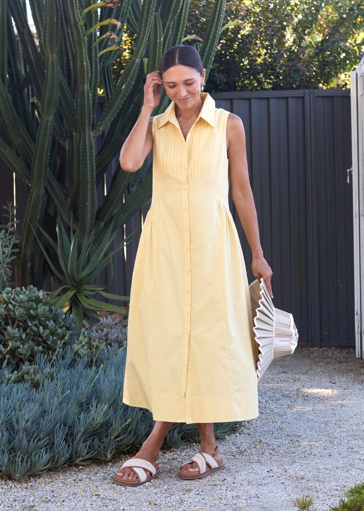CORINNE SHIRTDRESS - LEMON - Image 10
