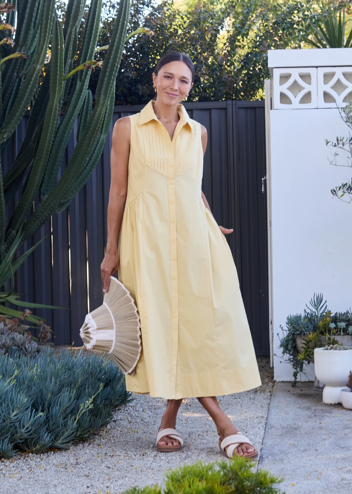 CORINNE SHIRTDRESS - LEMON - Image 6
