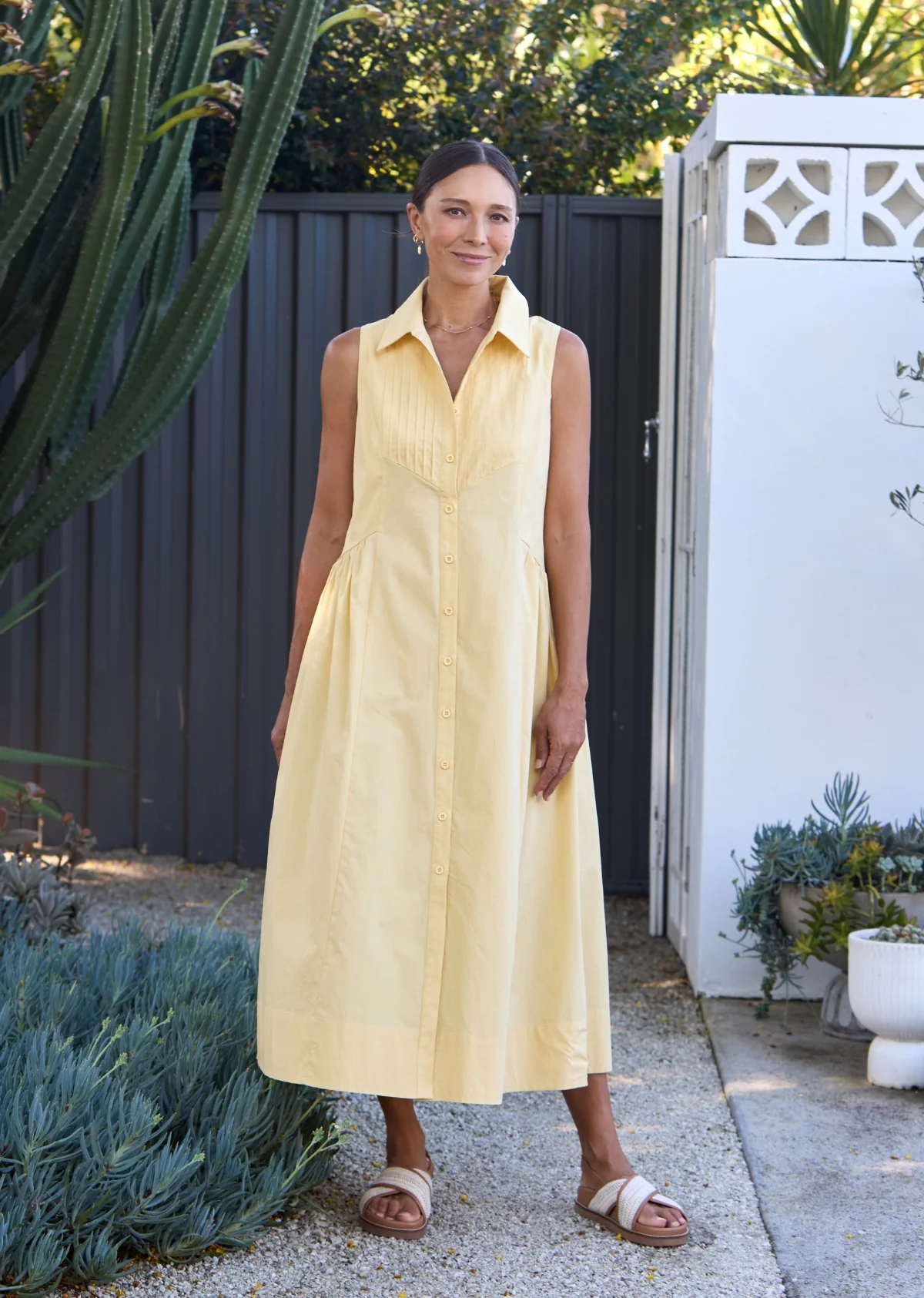 CORINNE SHIRTDRESS - LEMON - Image 8