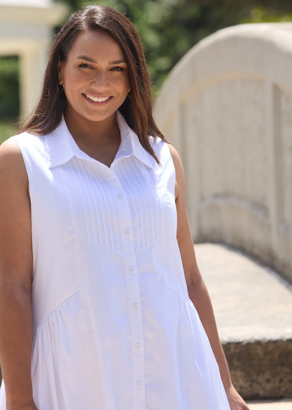 CORINNE SHIRTDRESS - WHITE - Image 4