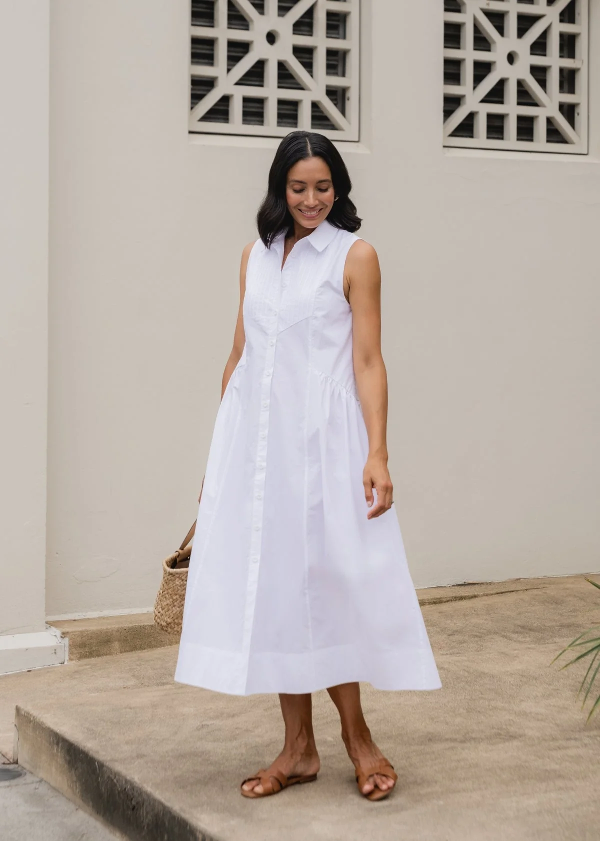 CORINNE SHIRTDRESS - WHITE - Image 7
