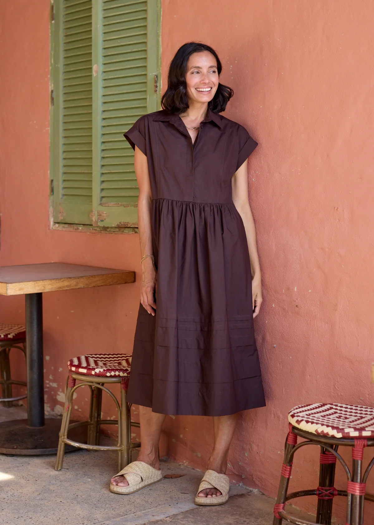 GRACIE SHIRTDRESS - CHOCOLATE - Image 4