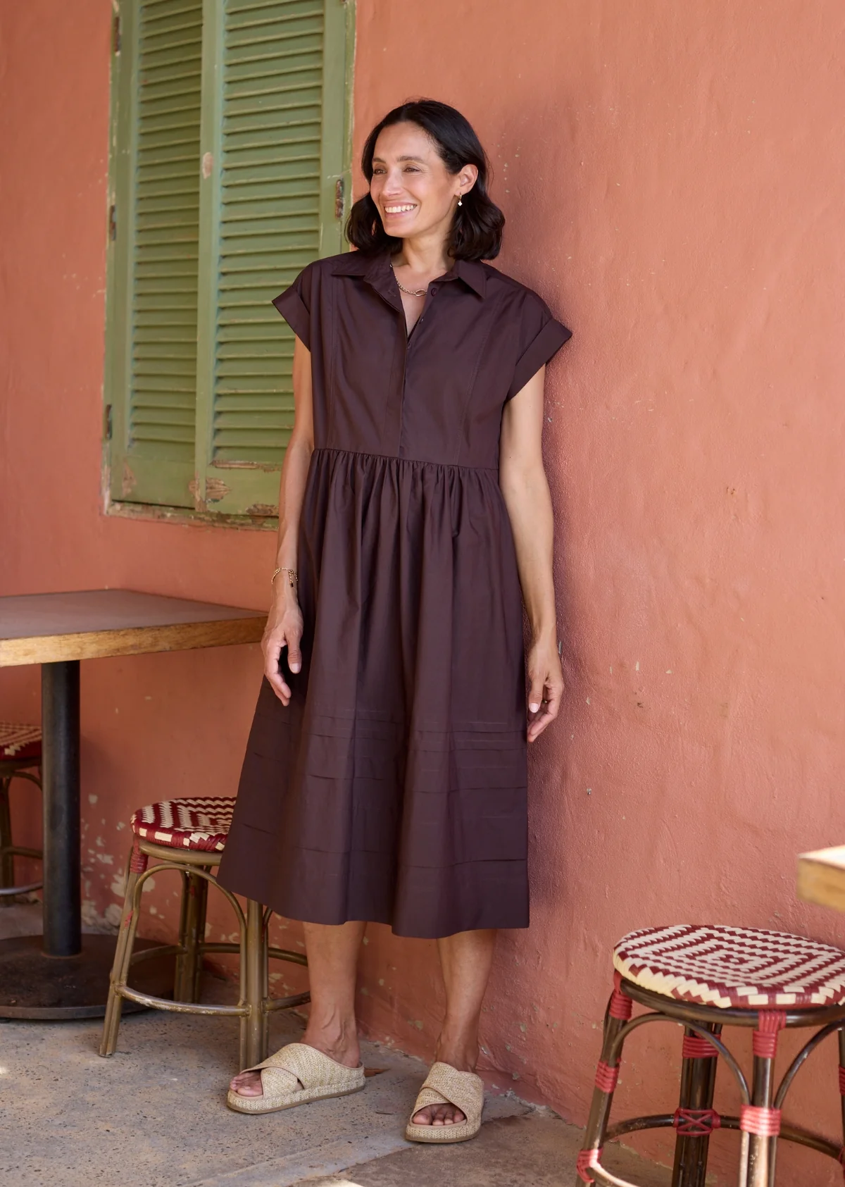 GRACIE SHIRTDRESS - CHOCOLATE - Image 6