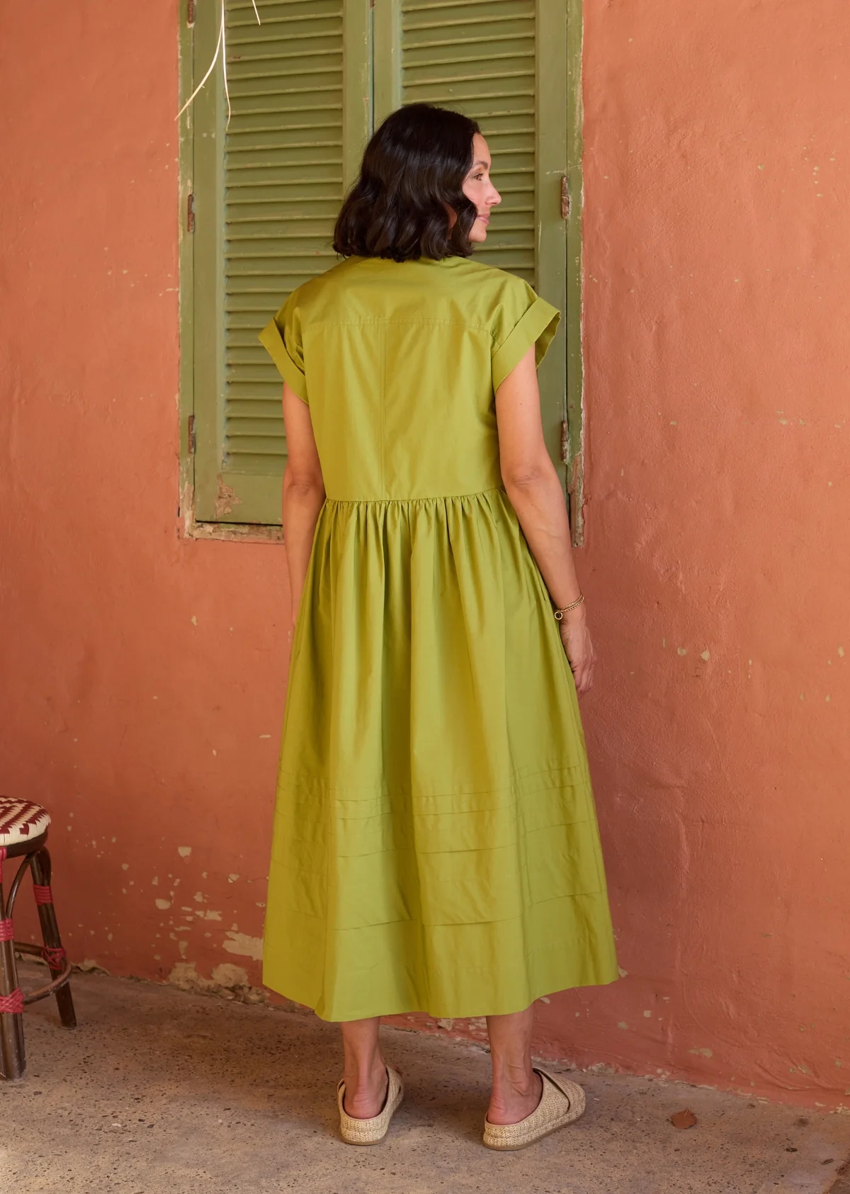 GRACIE SHIRTDRESS - DEEP LIME - Image 5