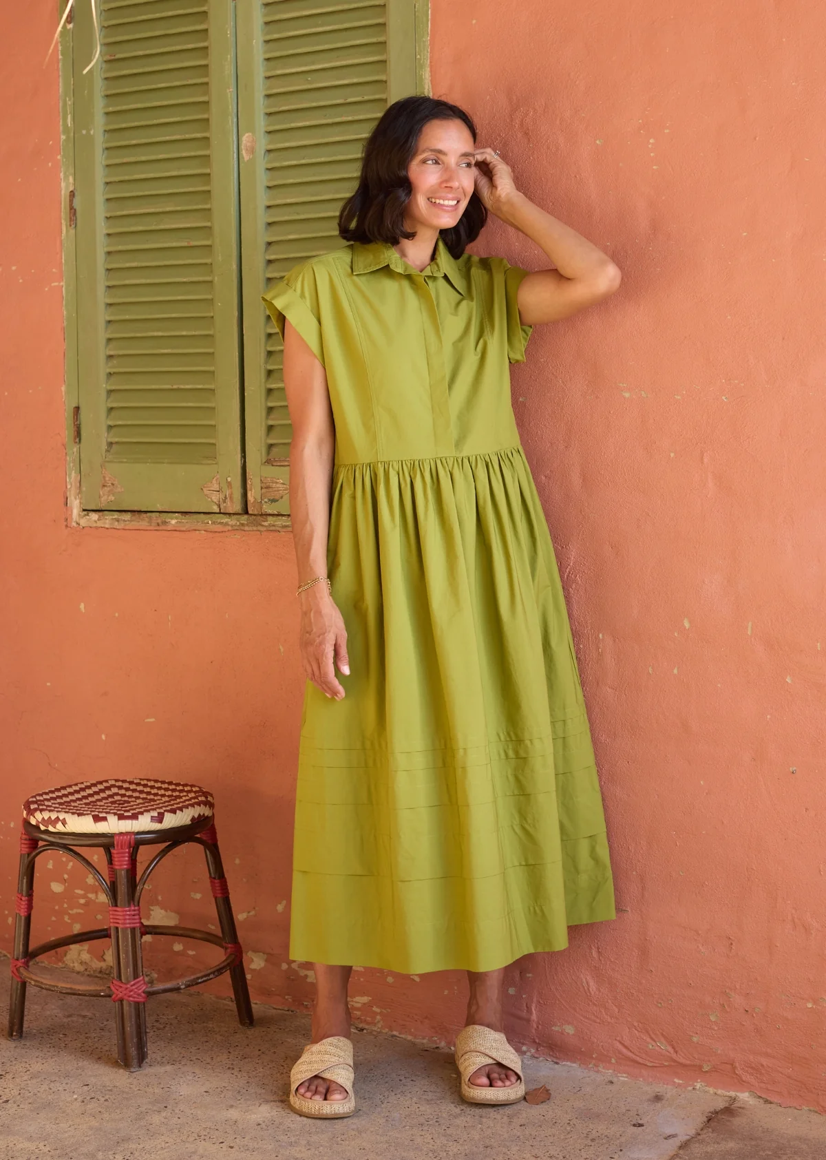 GRACIE SHIRTDRESS - DEEP LIME - Image 7