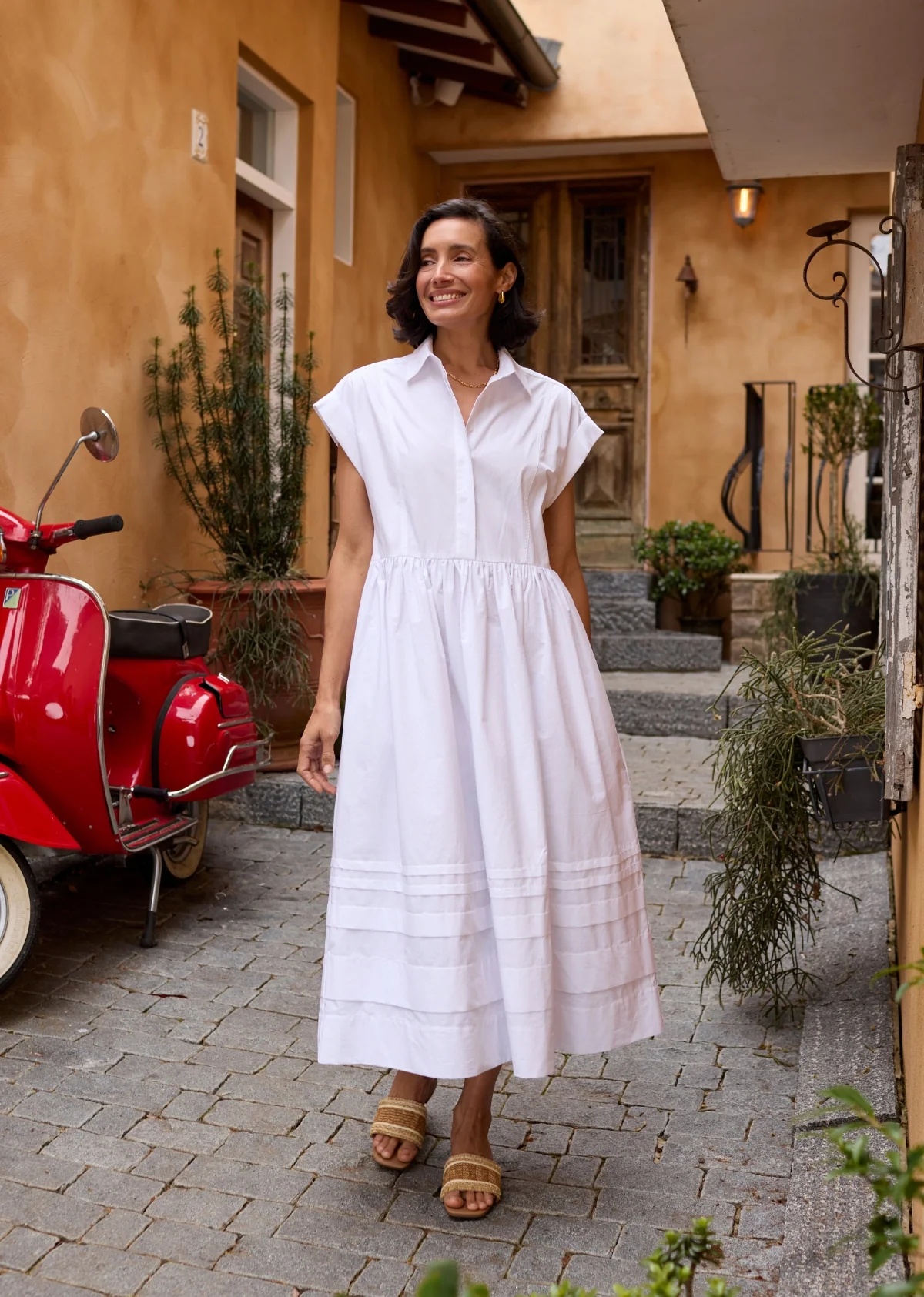 GRACIE SHIRTDRESS - WHITE - Image 8