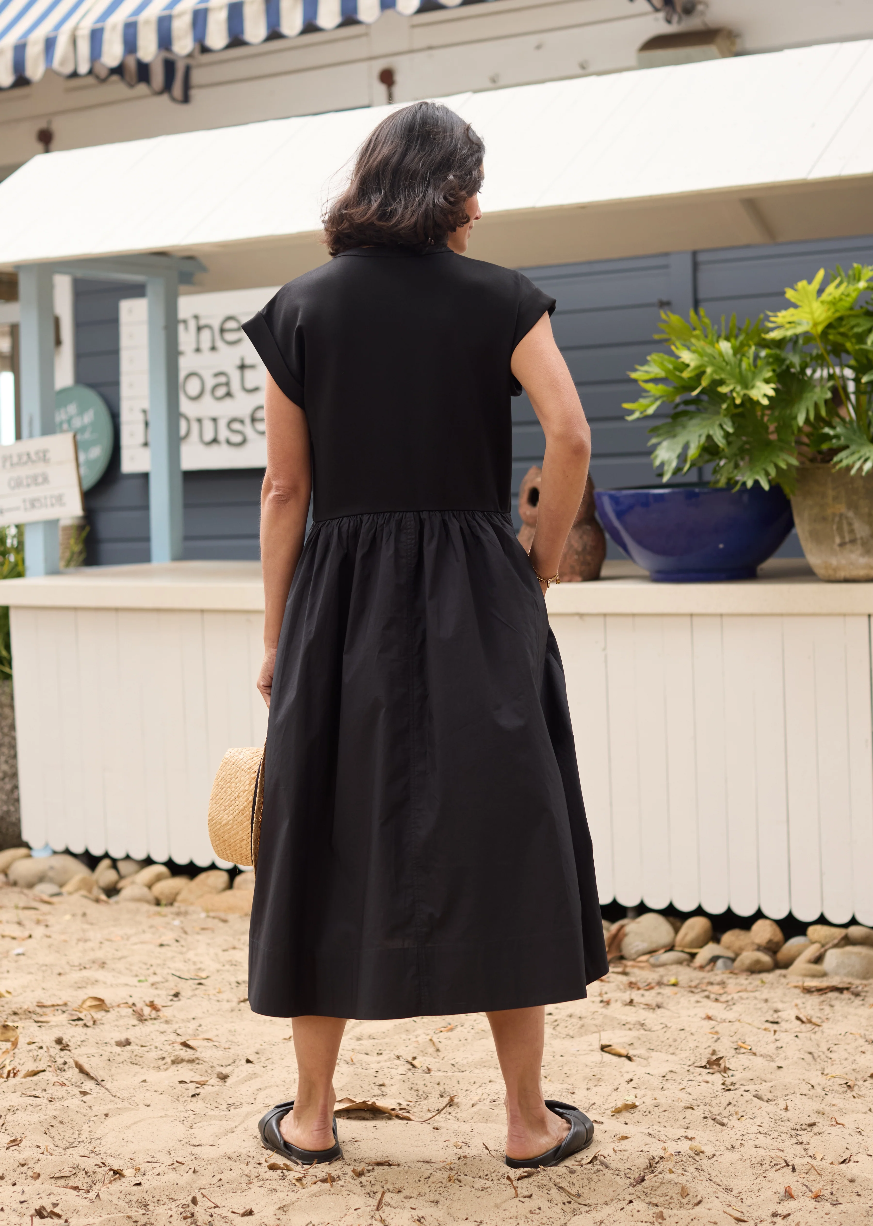 GRETA MIDI DRESS - BLACK - Image 4