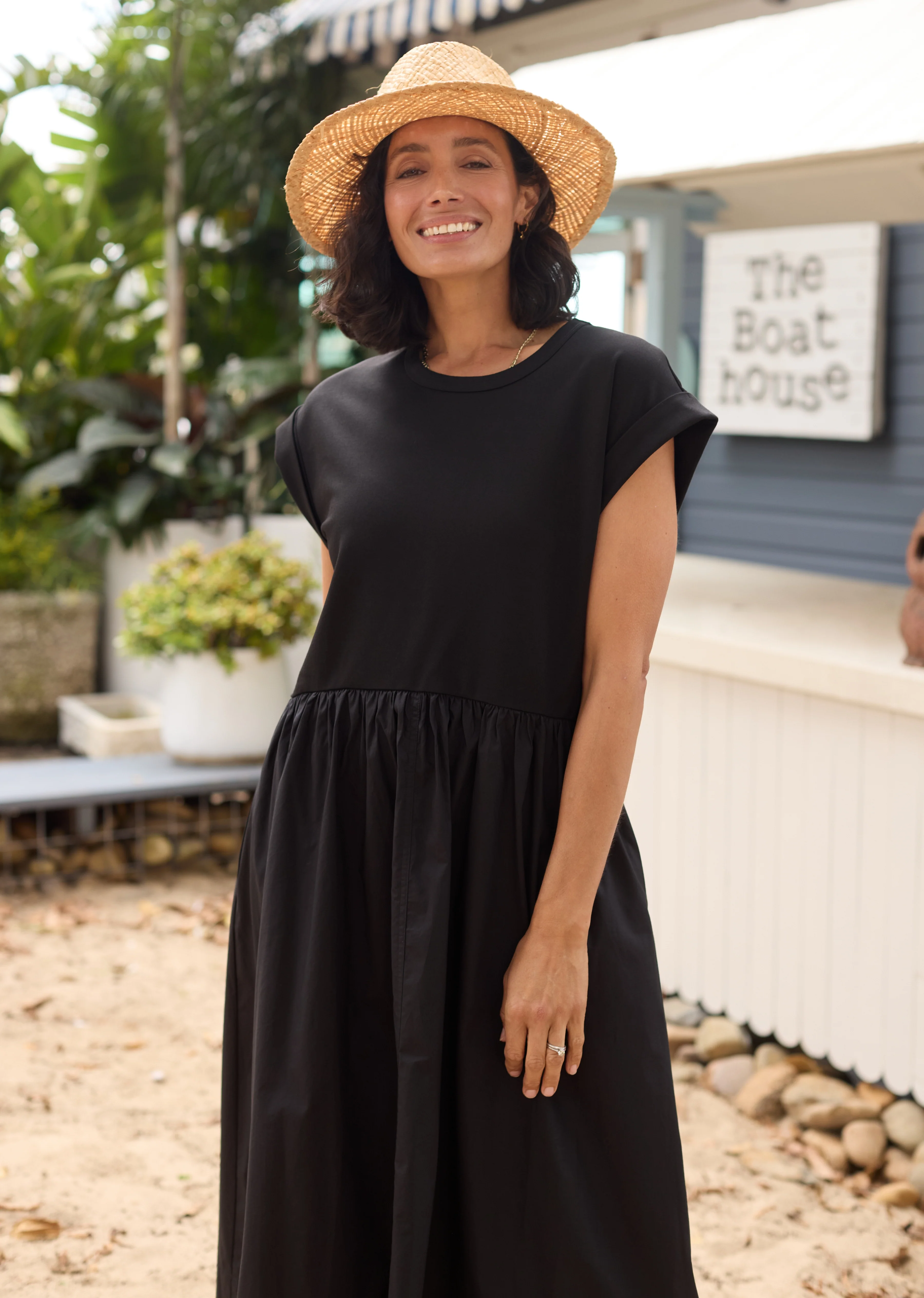 GRETA MIDI DRESS - BLACK - Image 6
