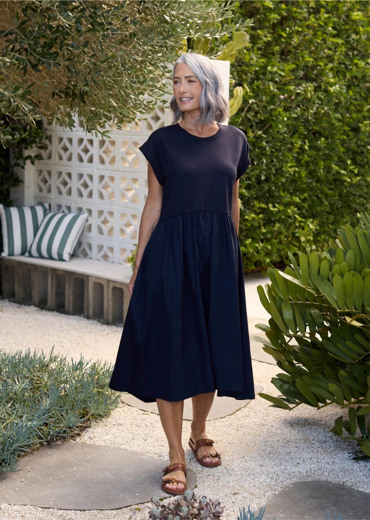 GRETA MIDI DRESS - FRENCH NAVY - Image 4