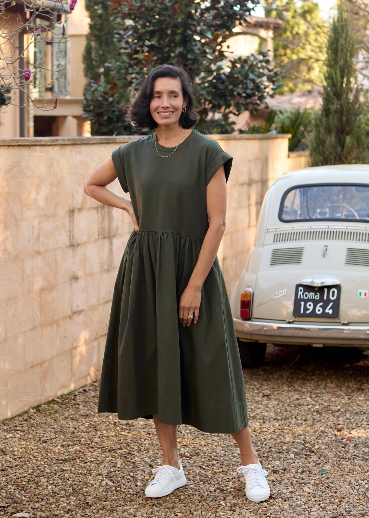 GRETA MIDI DRESS - KHAKI - Image 10