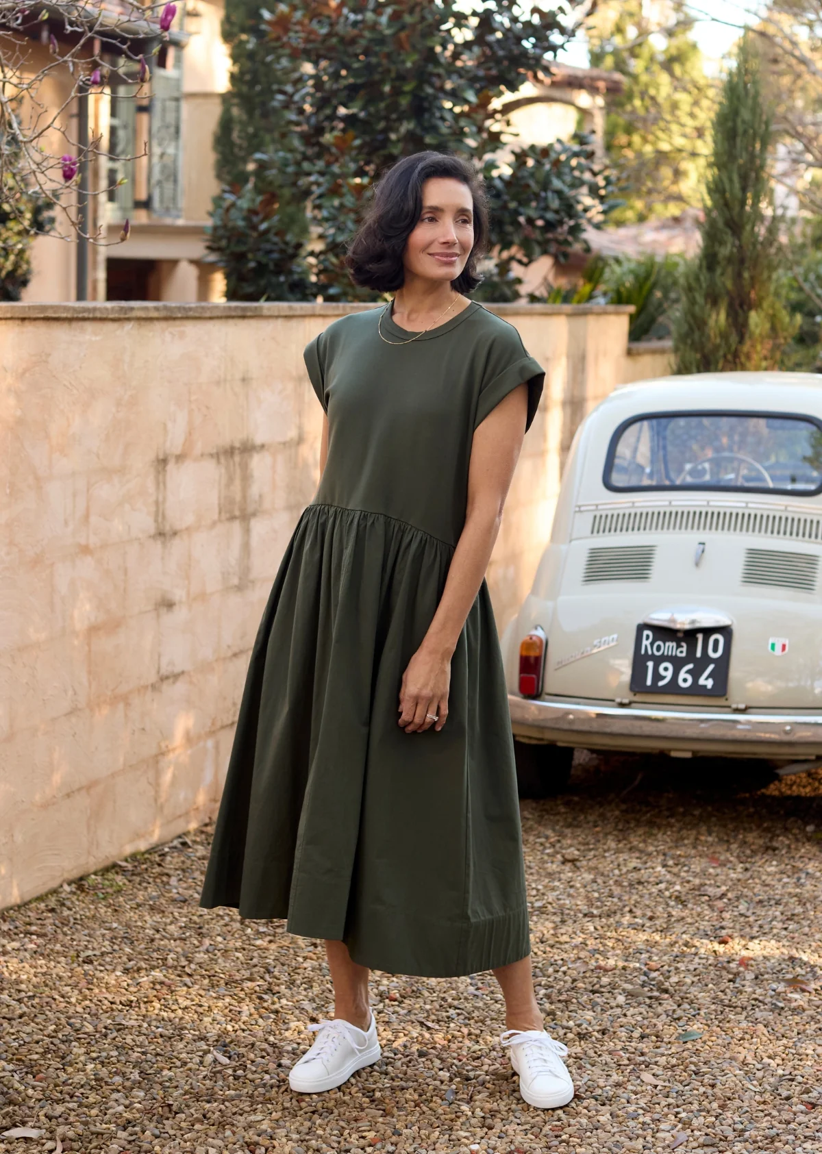 GRETA MIDI DRESS - KHAKI - Image 11