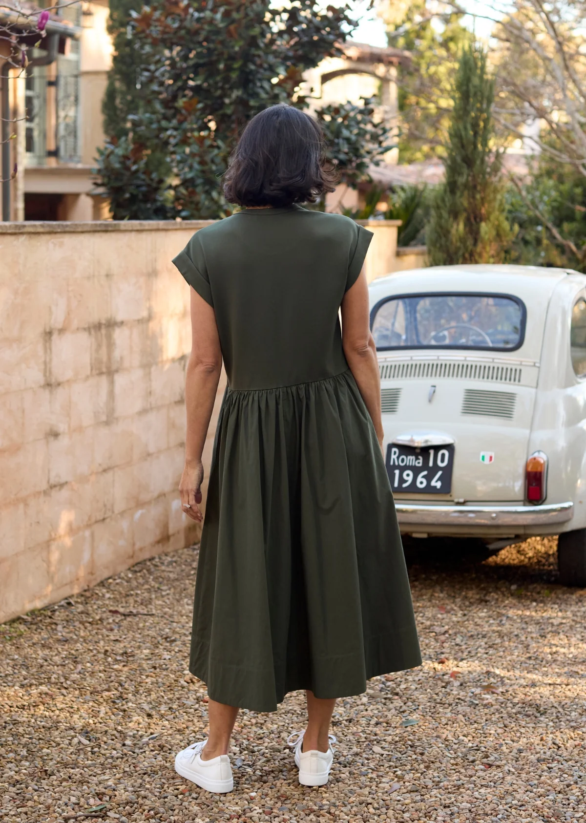 GRETA MIDI DRESS - KHAKI - Image 7