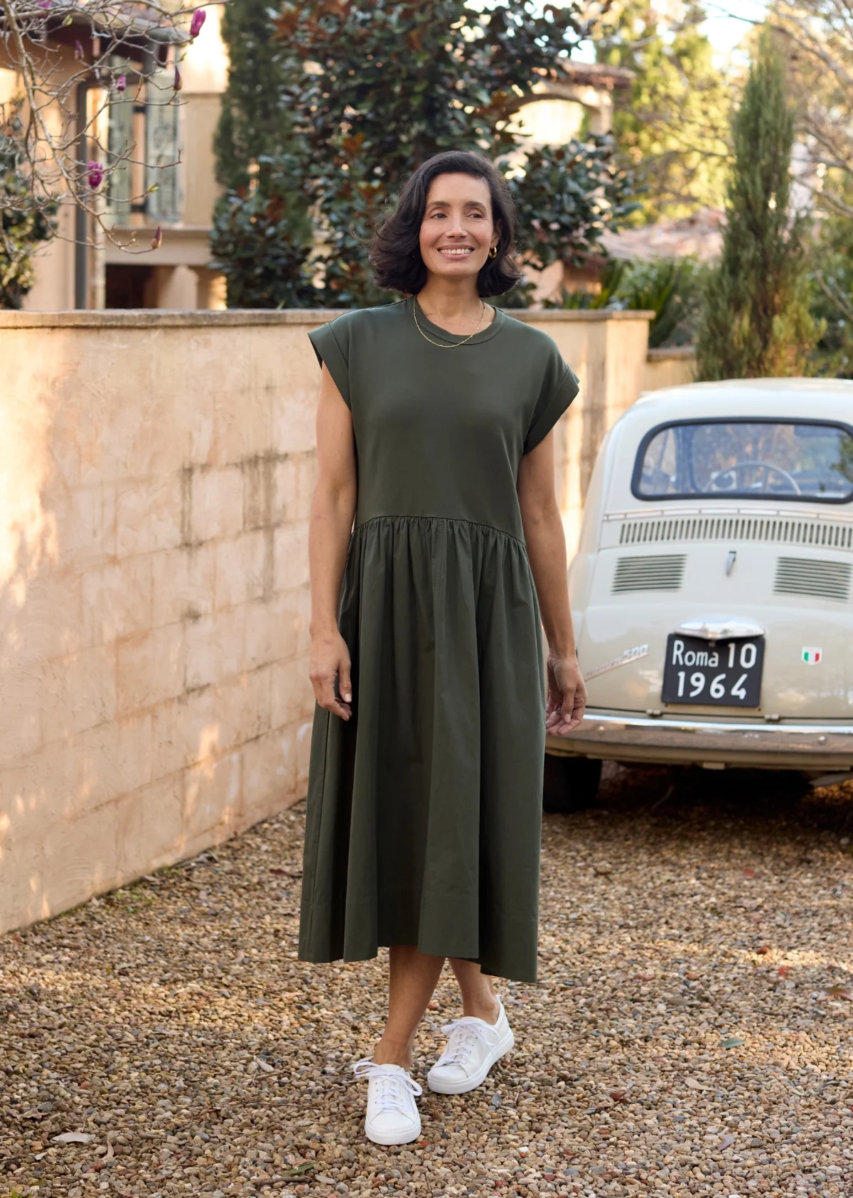 GRETA MIDI DRESS - KHAKI - Image 9