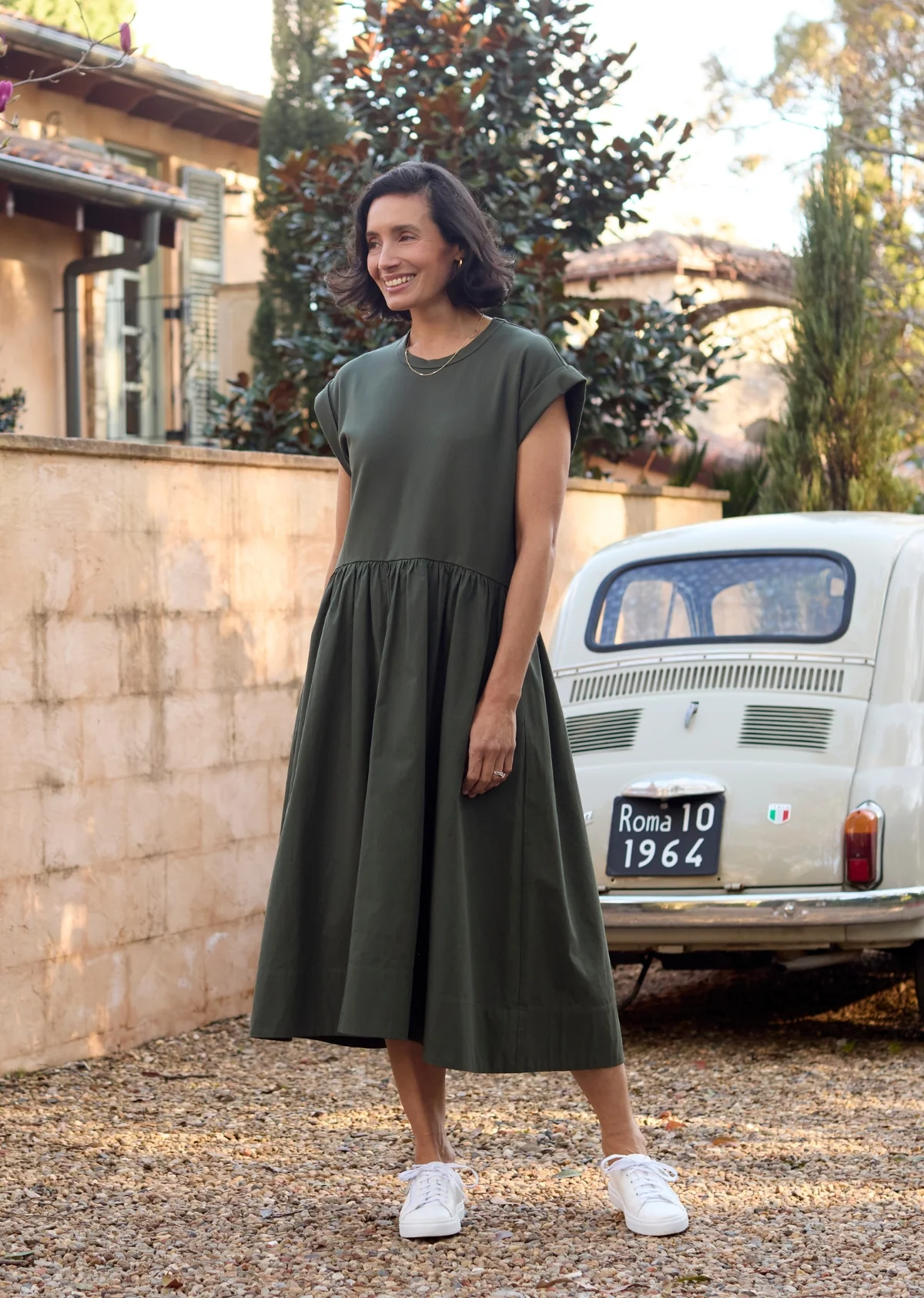 GRETA MIDI DRESS - KHAKI - PETITE - Image 4