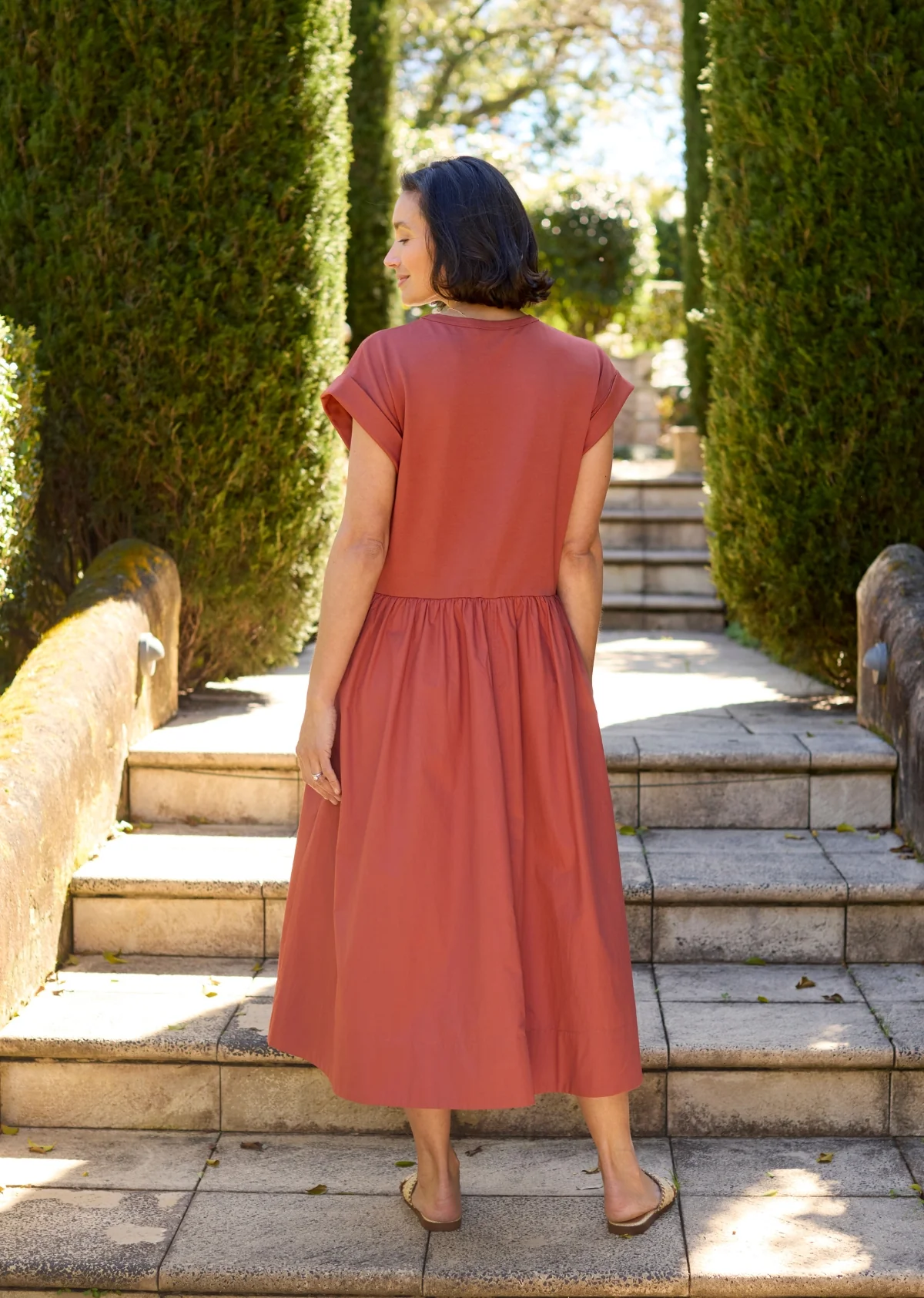 GRETA MIDI DRESS - TERRACOTTA - Image 5
