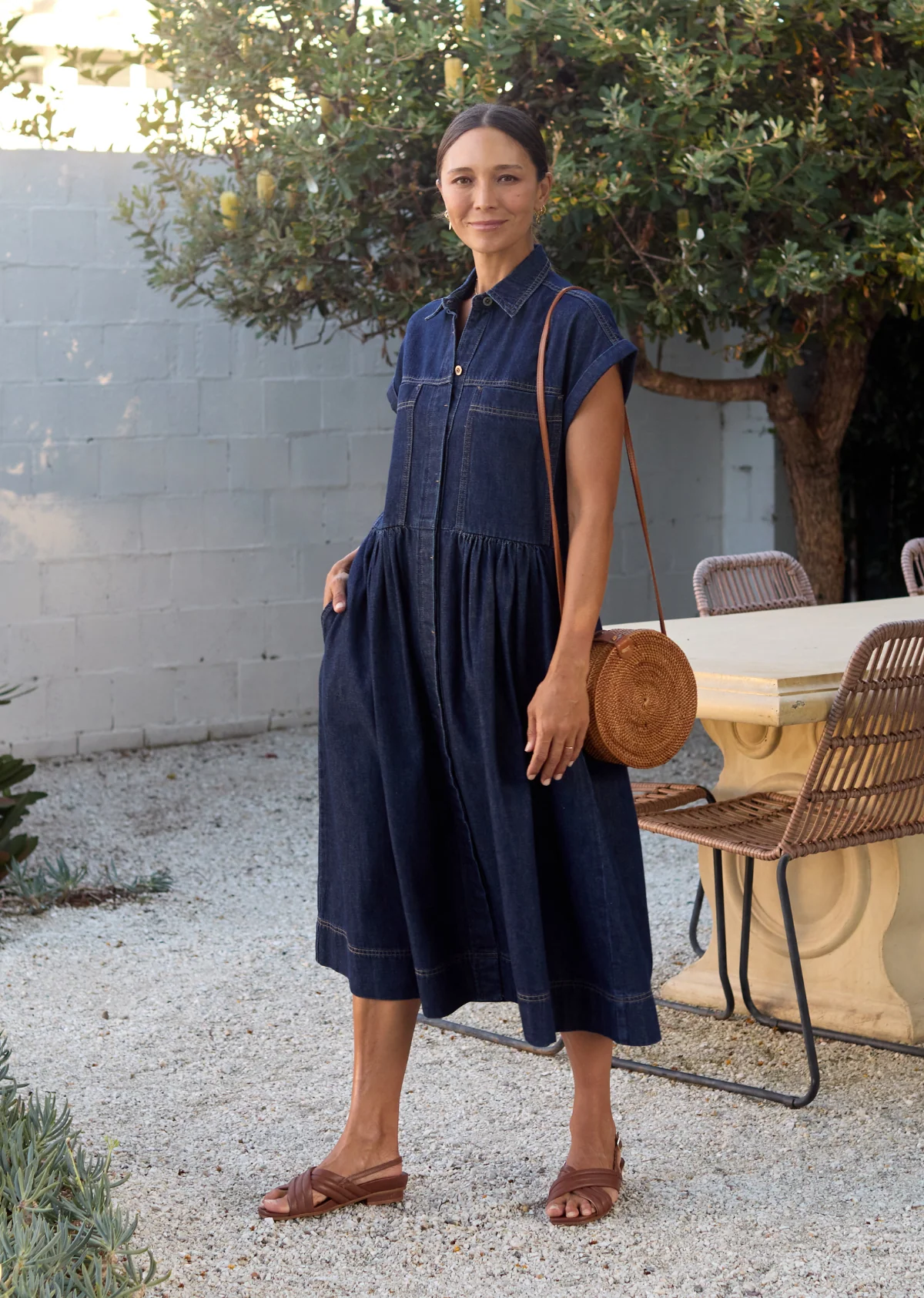 HARPER DENIM DRESS - INDIGO - Image 9