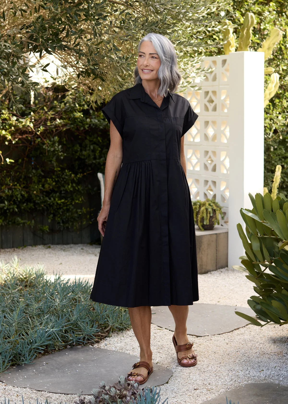 HARPER SHIRTDRESS - BLACK - Image 3