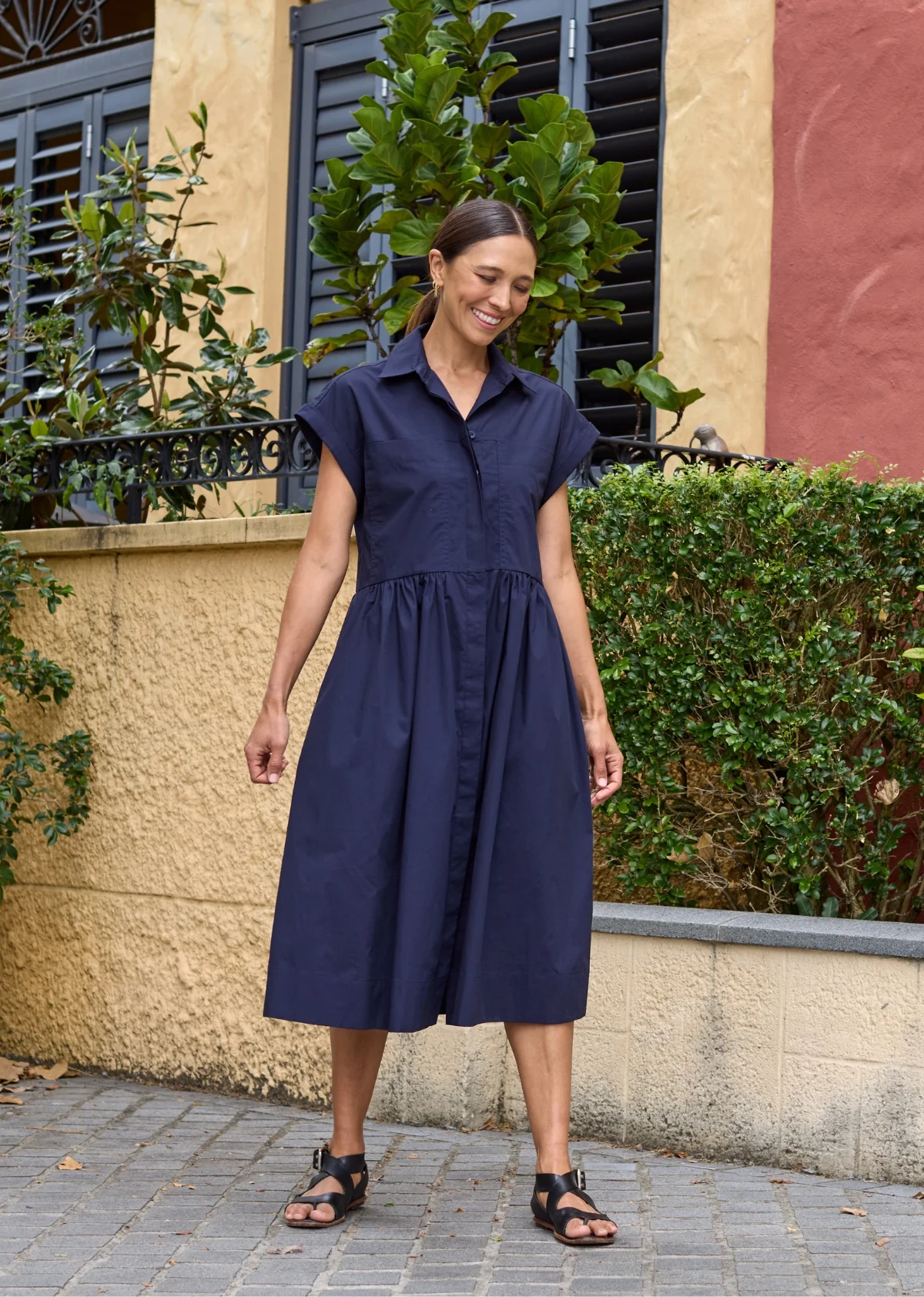 HARPER SHIRTDRESS - FRENCH NAVY - Image 8