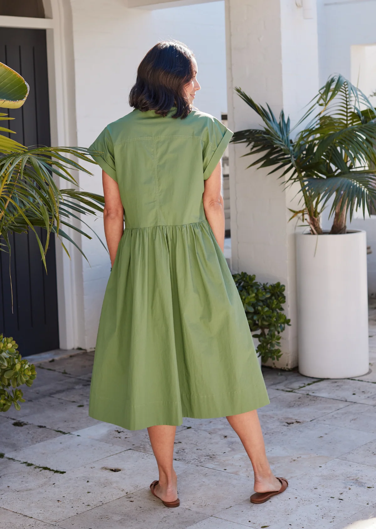 HARPER SHIRTDRESS - APPLE GREEN - PETITE - Image 4