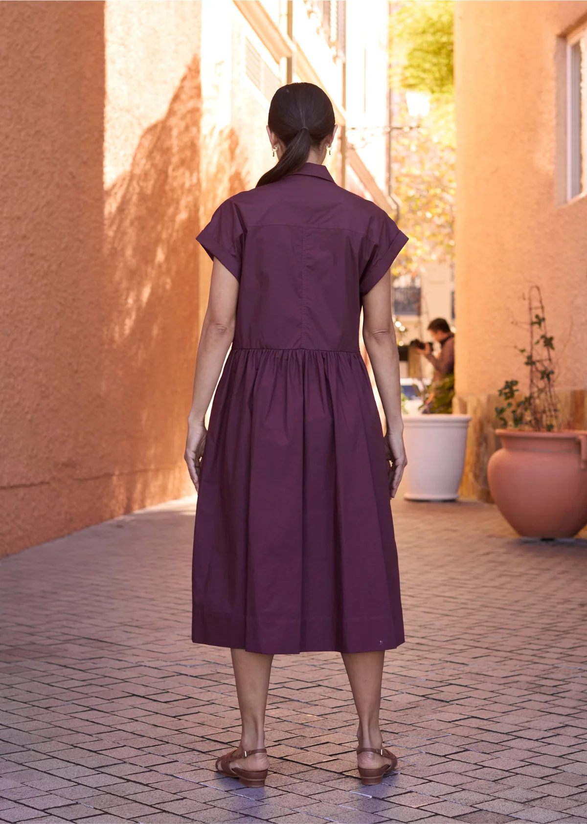 HARPER SHIRTDRESS - WINE - Image 3