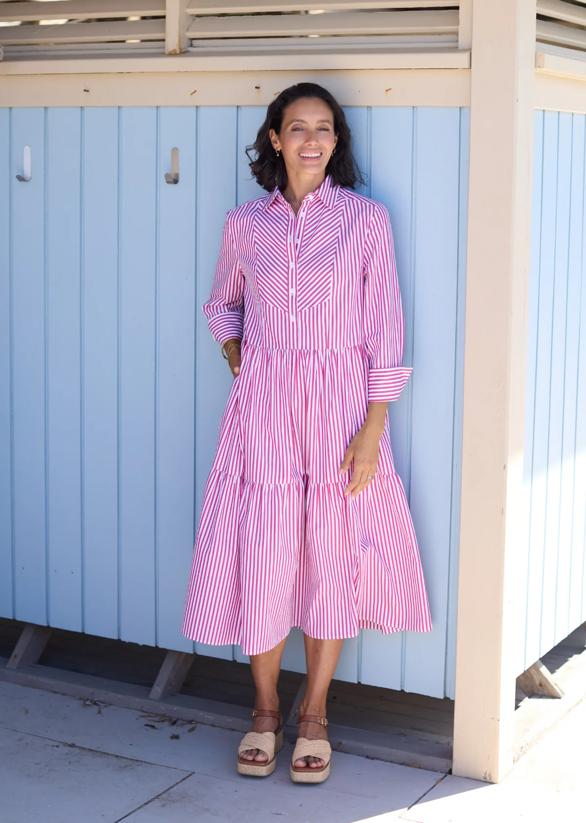 JASMINE SHIRTDRESS - BERRY - Image 3