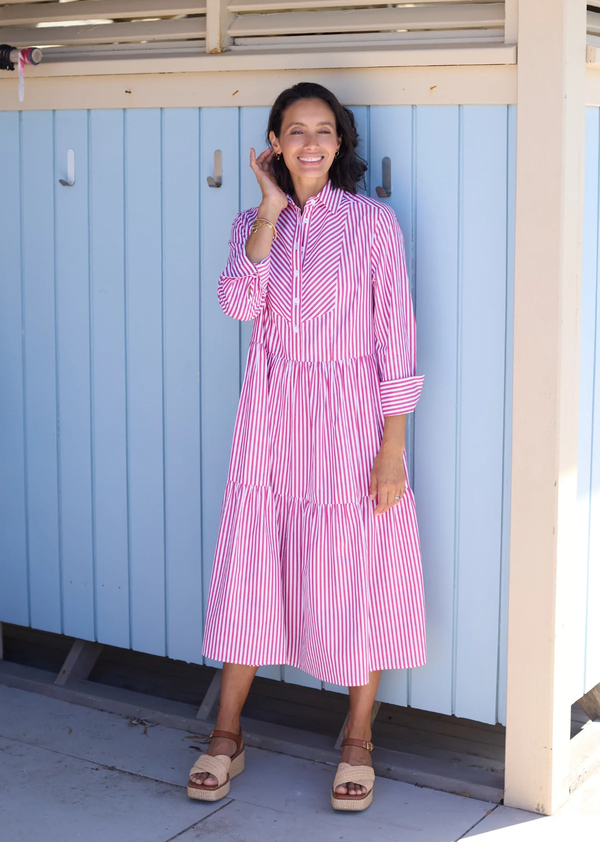 JASMINE SHIRTDRESS - BERRY - Image 4