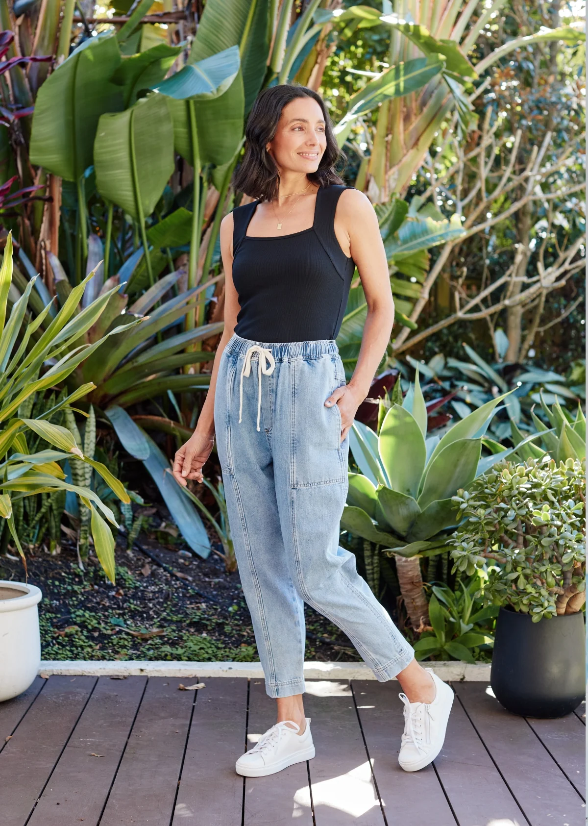 JEMIMA RIB TANK - BLACK - Image 4