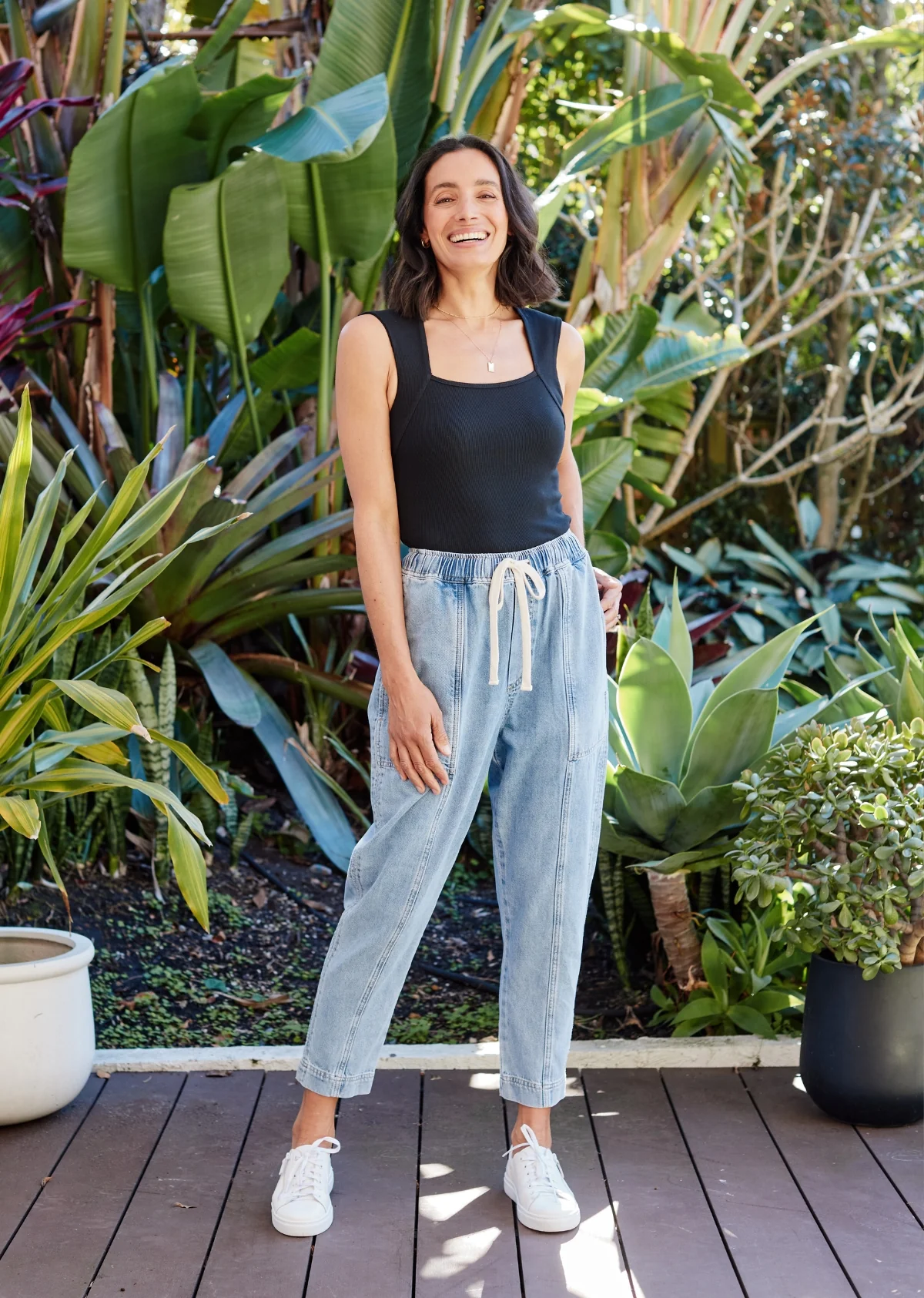 JEMIMA RIB TANK - BLACK - Image 6