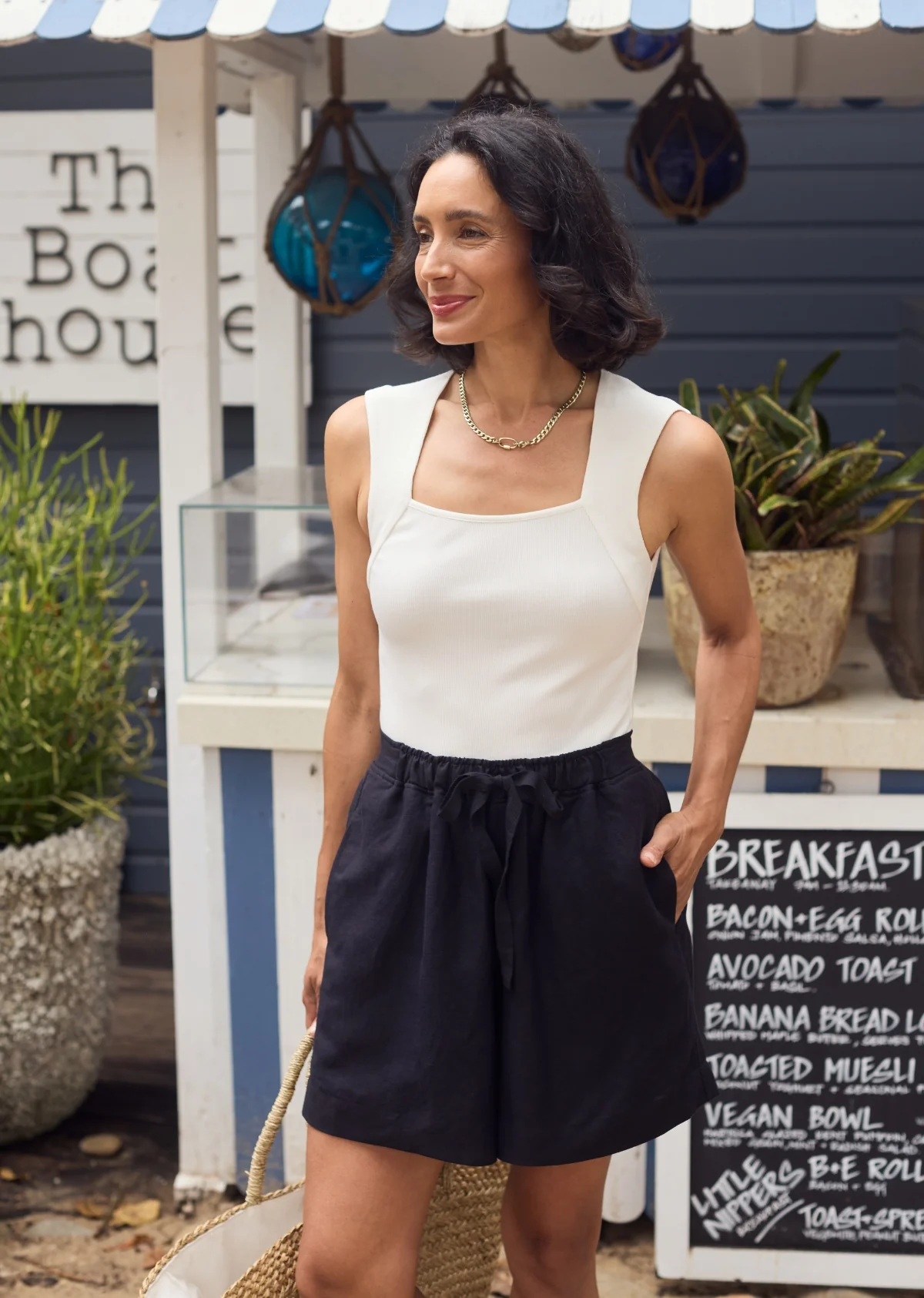 JEMIMA RIB TANK - IVORY - Image 5