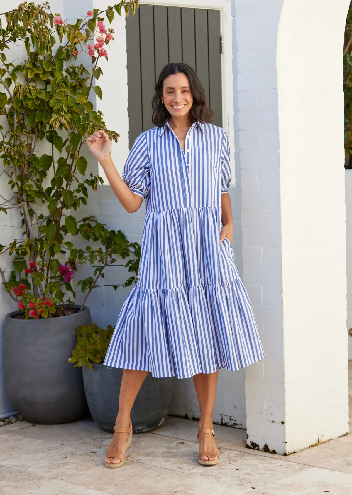 MARNIE SHIRTDRESS - NAVY - Image 7
