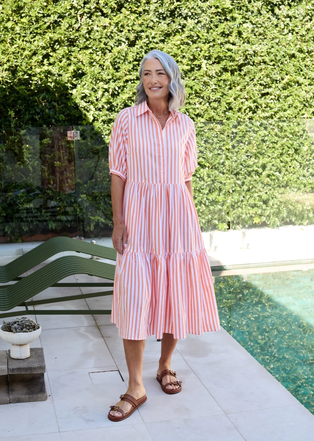 MARNIE SHIRTDRESS - TANGERINE - Image 6