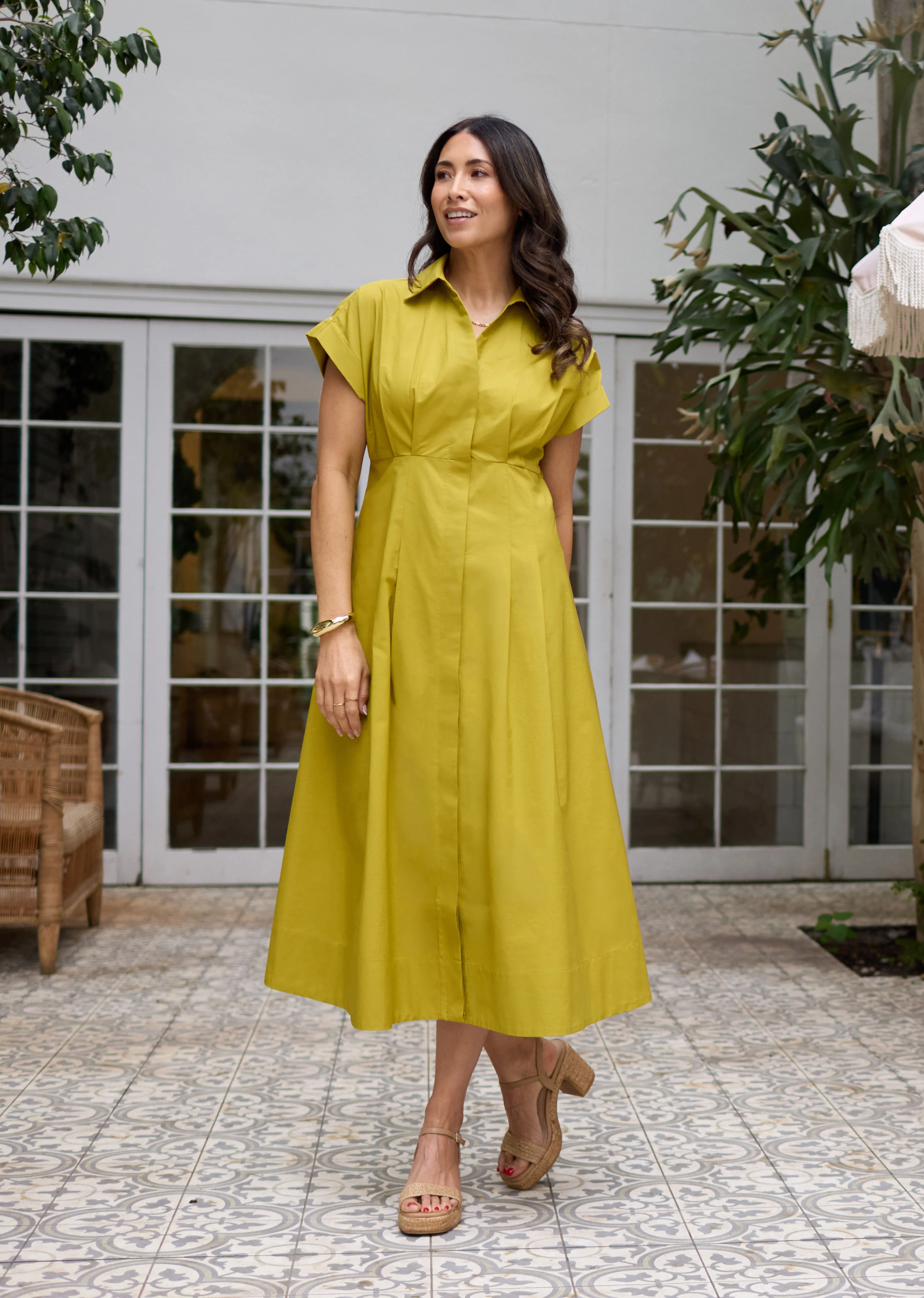 MILLY SHIRTDRESS - CHARTRUESE - Image 5
