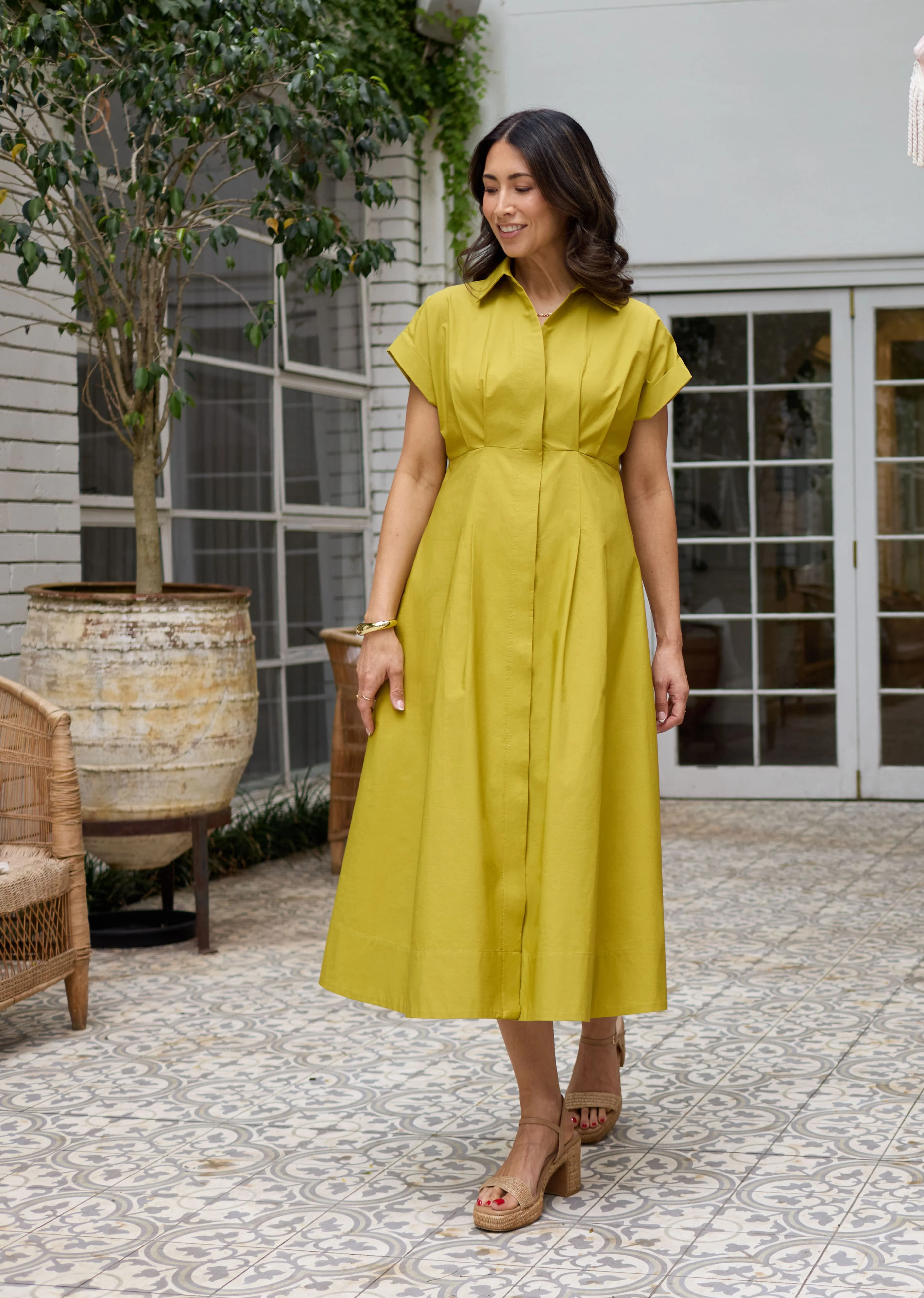 MILLY SHIRTDRESS - CHARTRUESE - Image 6