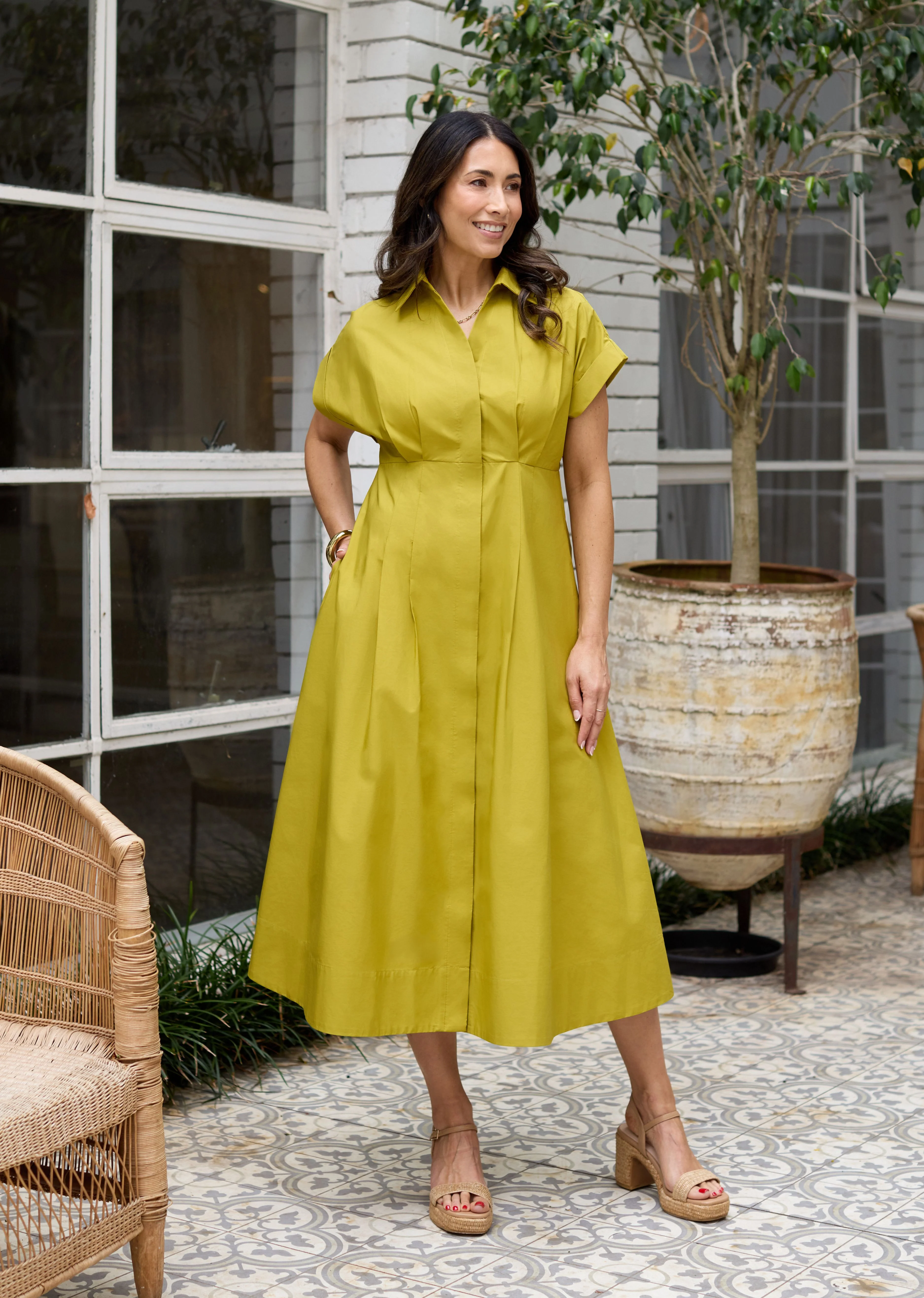 MILLY SHIRTDRESS - CHARTRUESE - Image 8