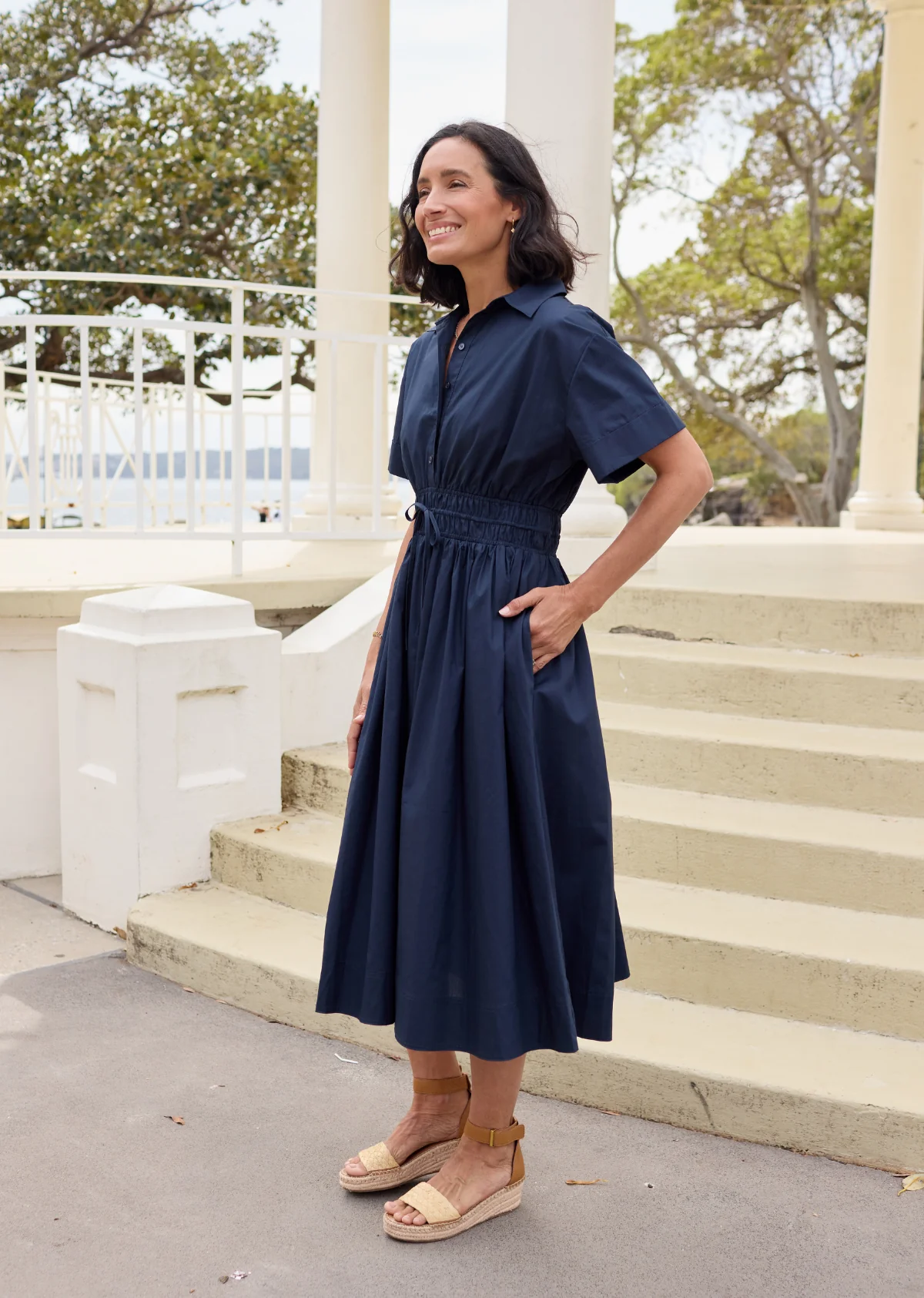 MINETTE SHIRTDRESS - FRENCH NAVY - Image 5