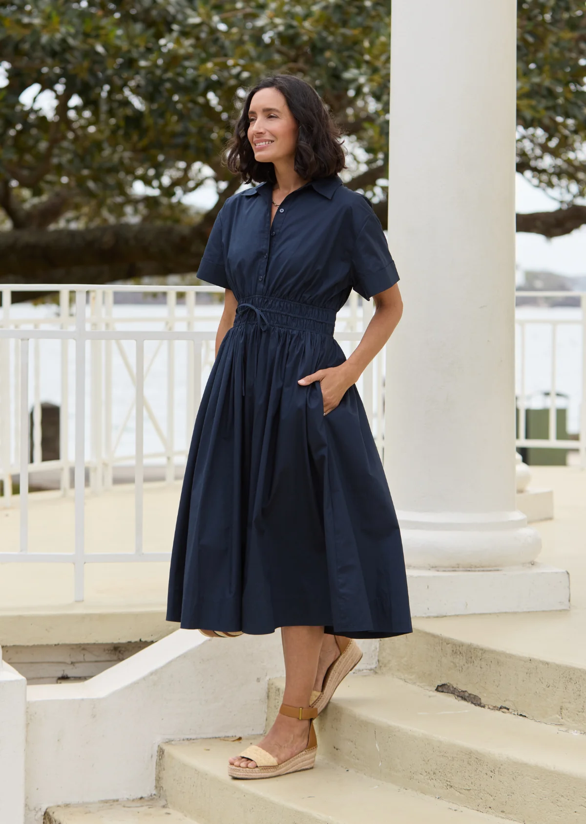 MINETTE SHIRTDRESS - FRENCH NAVY - Image 9