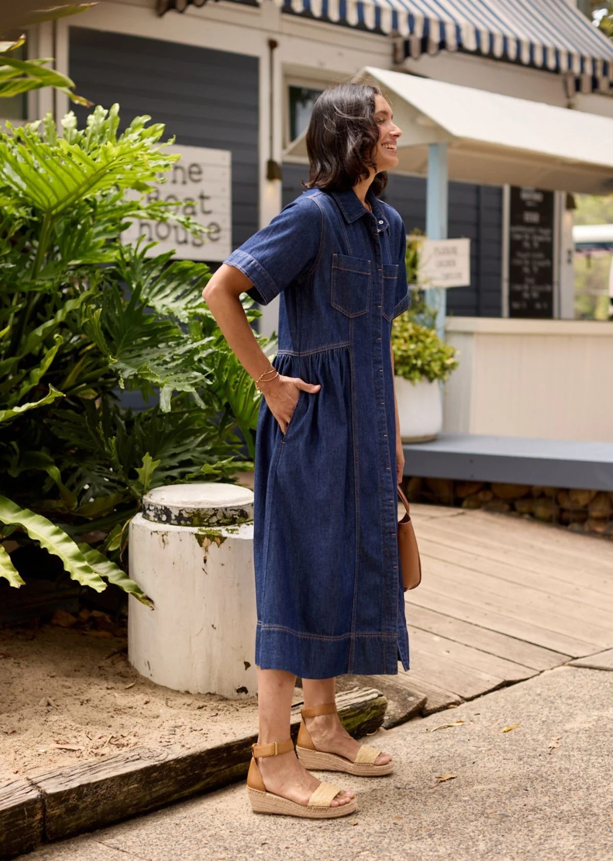 MONTANA DENIM SHIRTDRESS - INDIGO - Image 5