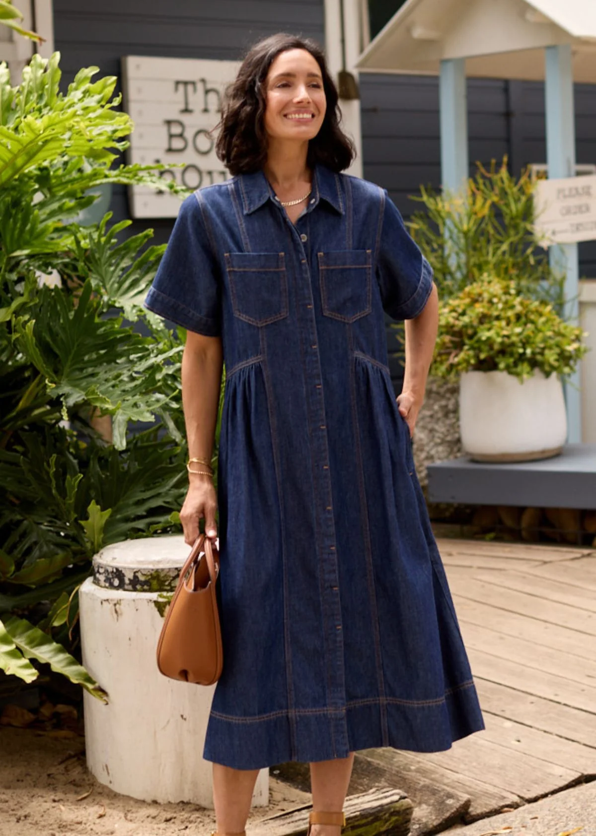 MONTANA DENIM SHIRTDRESS - INDIGO - Image 7