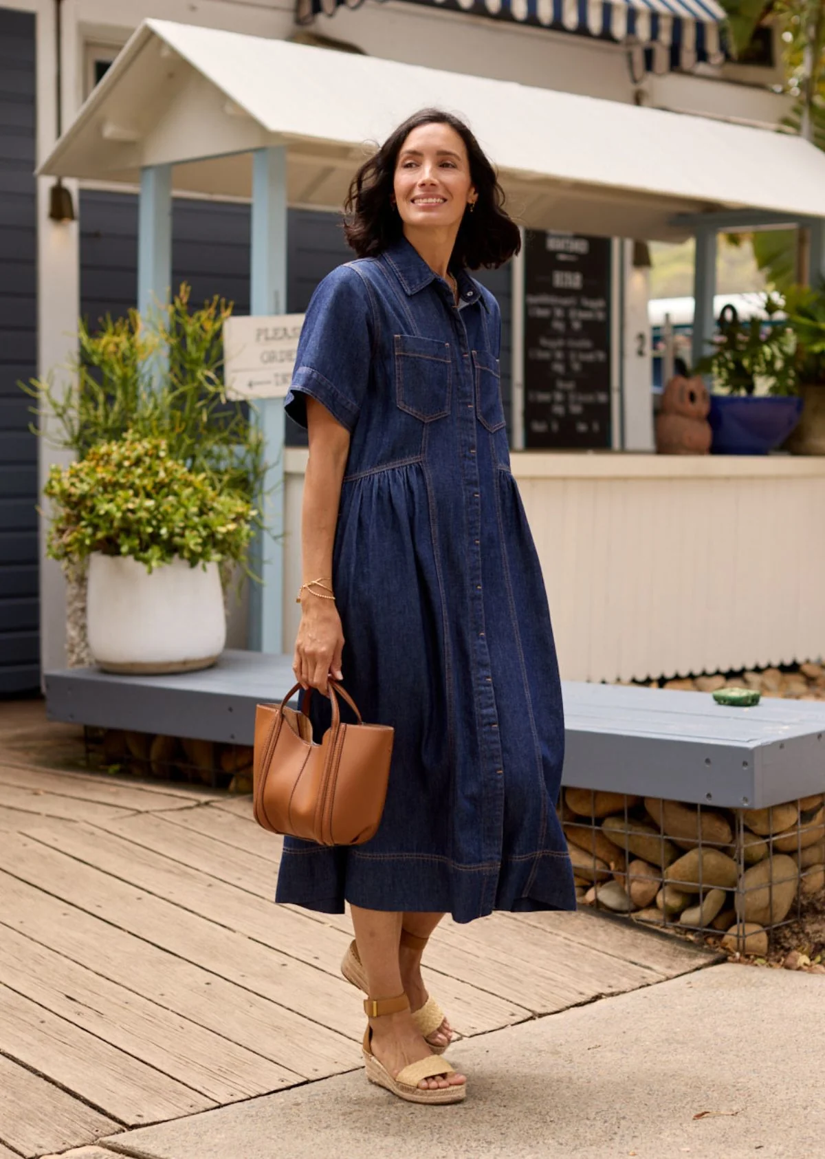 MONTANA DENIM SHIRTDRESS - INDIGO - PETITE - Image 4