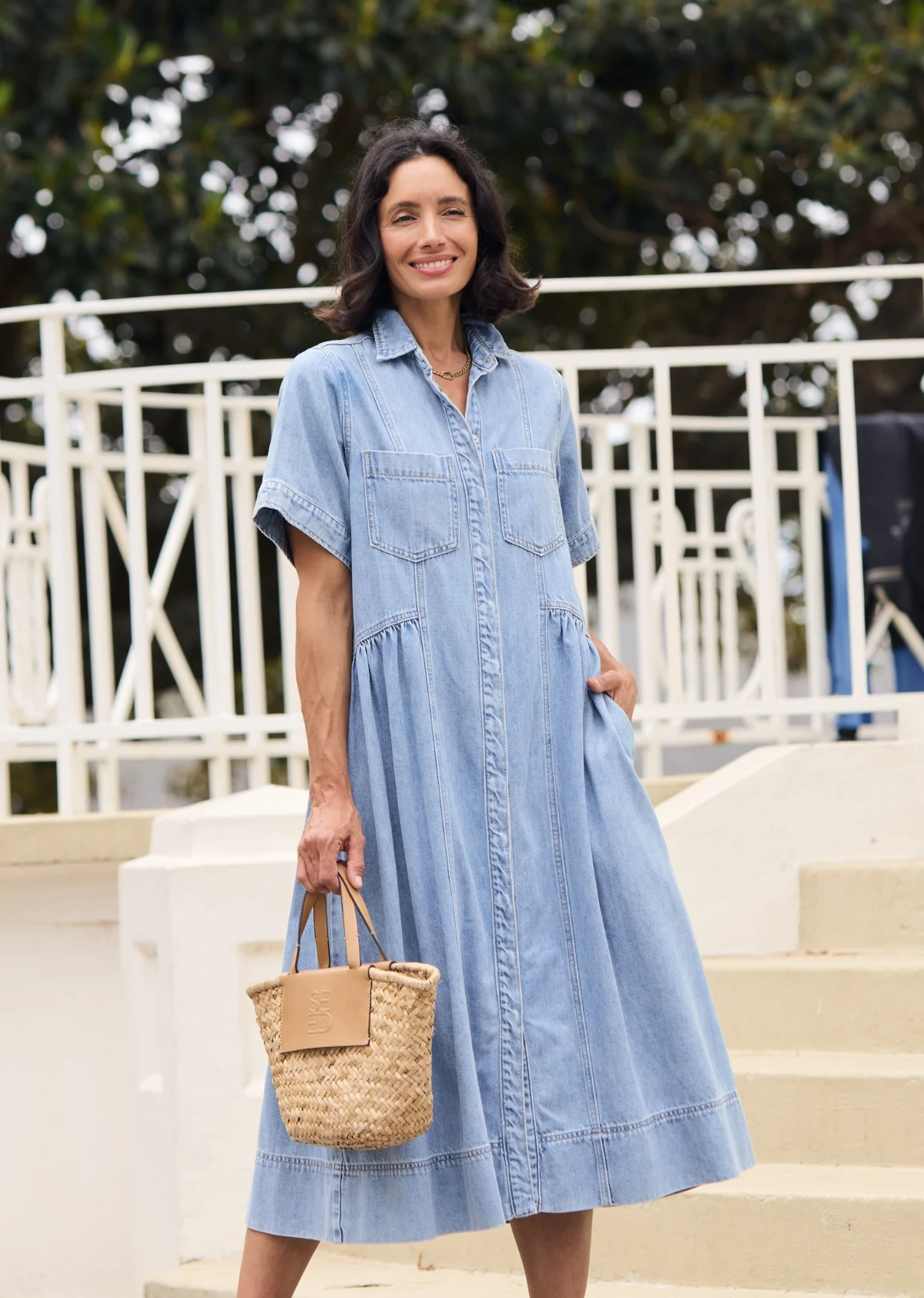 MONTANA DENIM SHIRTDRESS - LIGHT BLUE - Image 5