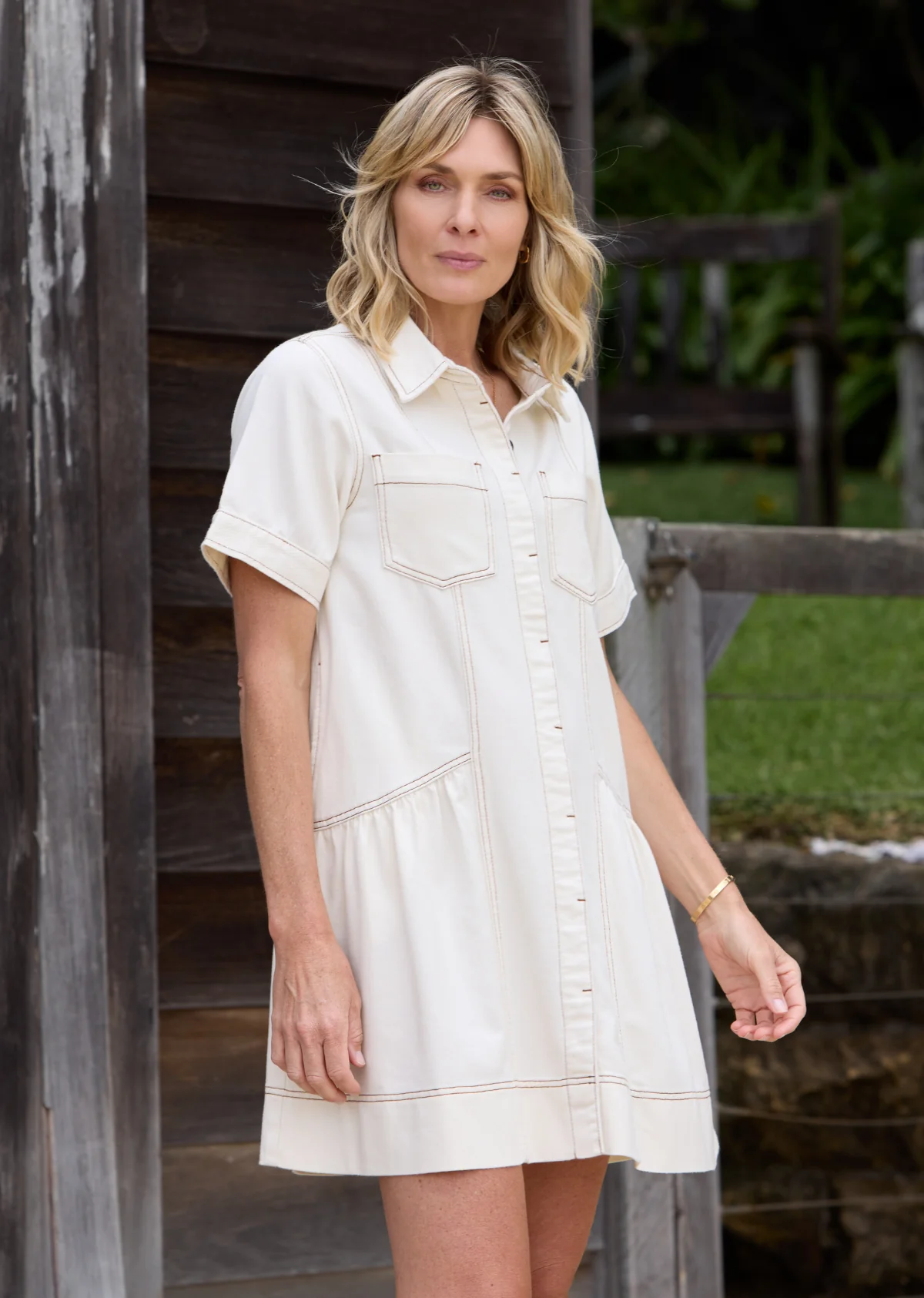 MONTANA MINI DRESS - ECRU - Image 4