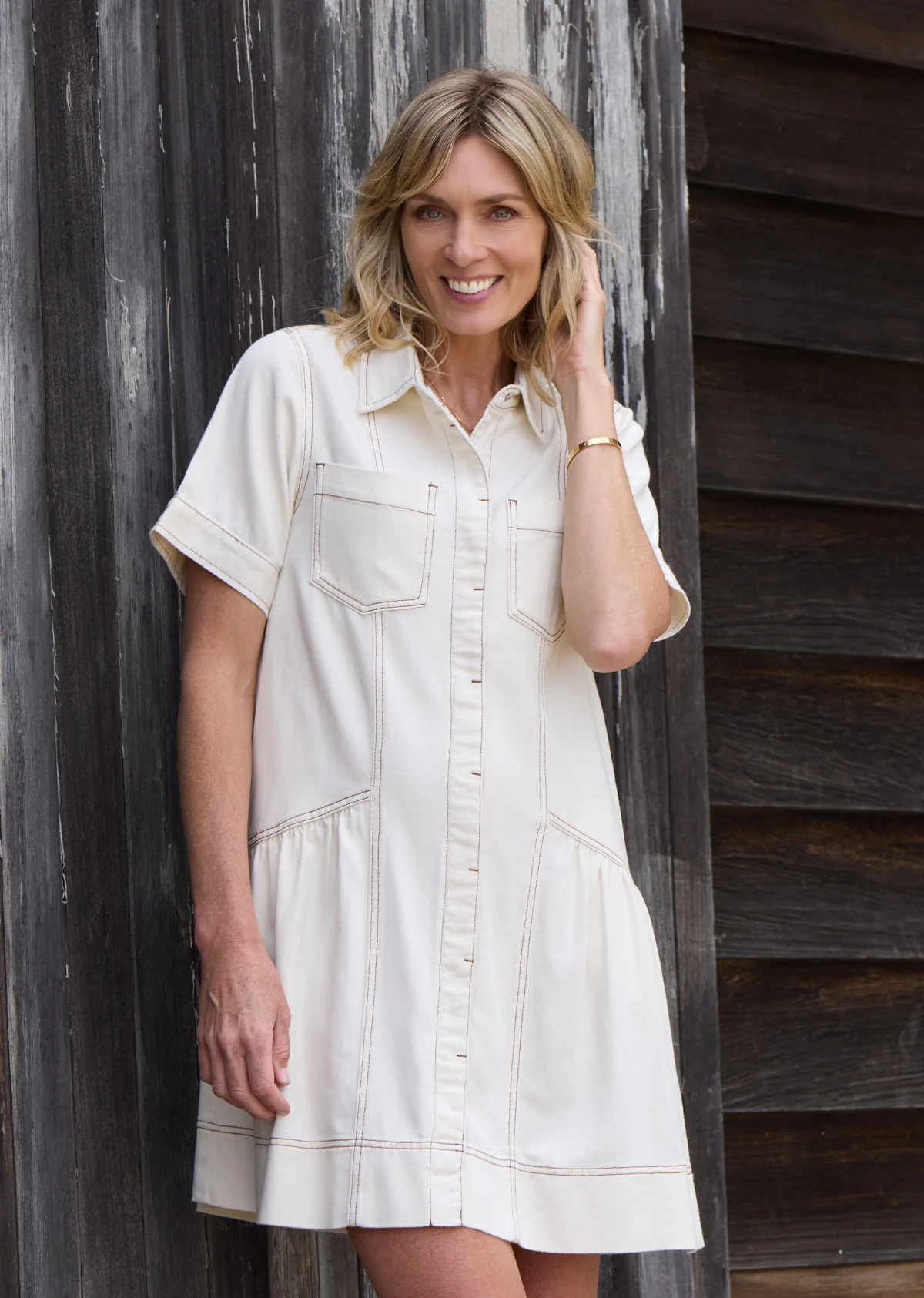 MONTANA MINI DRESS - ECRU - Image 5