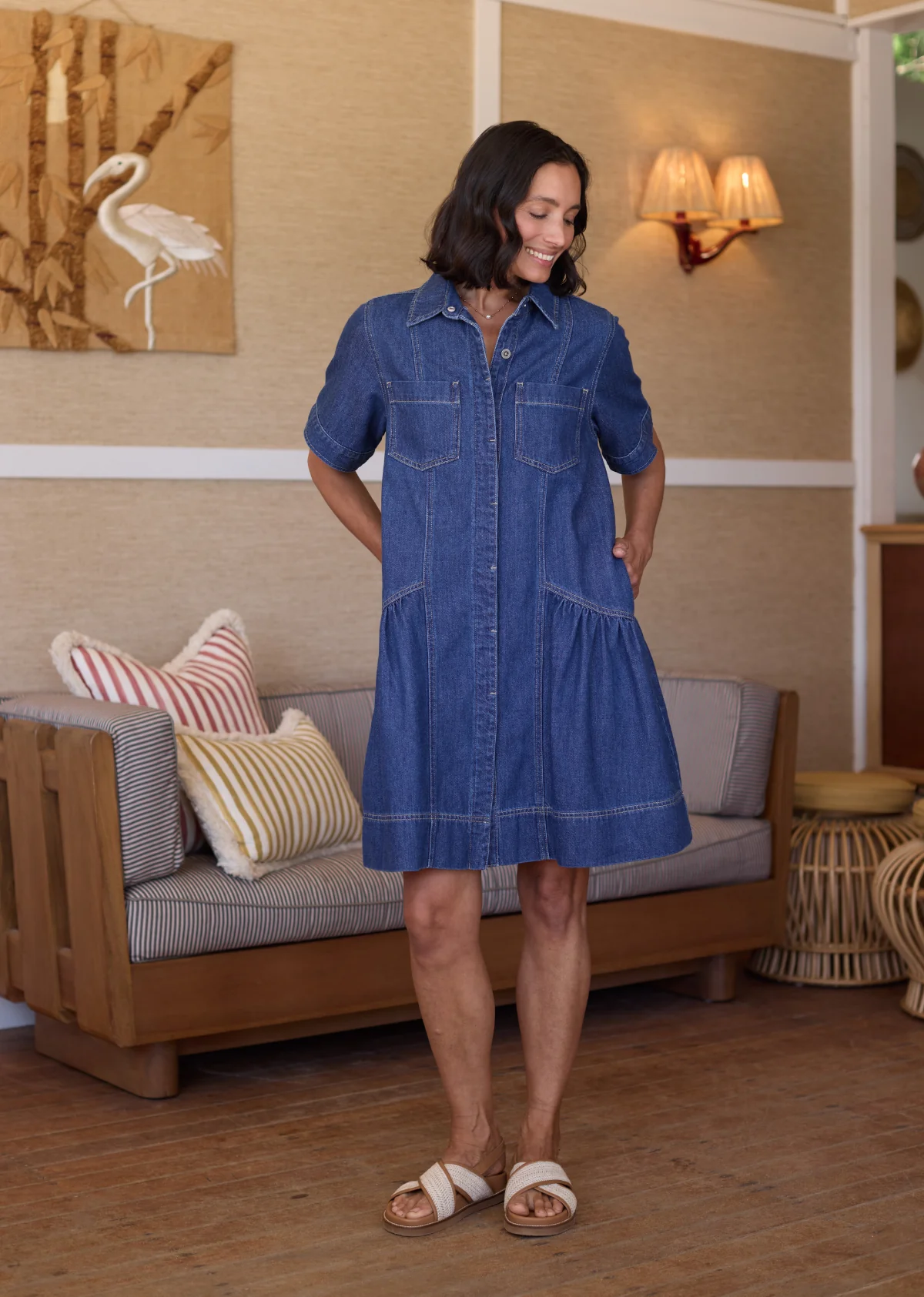 MONTANA MINI DRESS - MID BLUE - Image 7