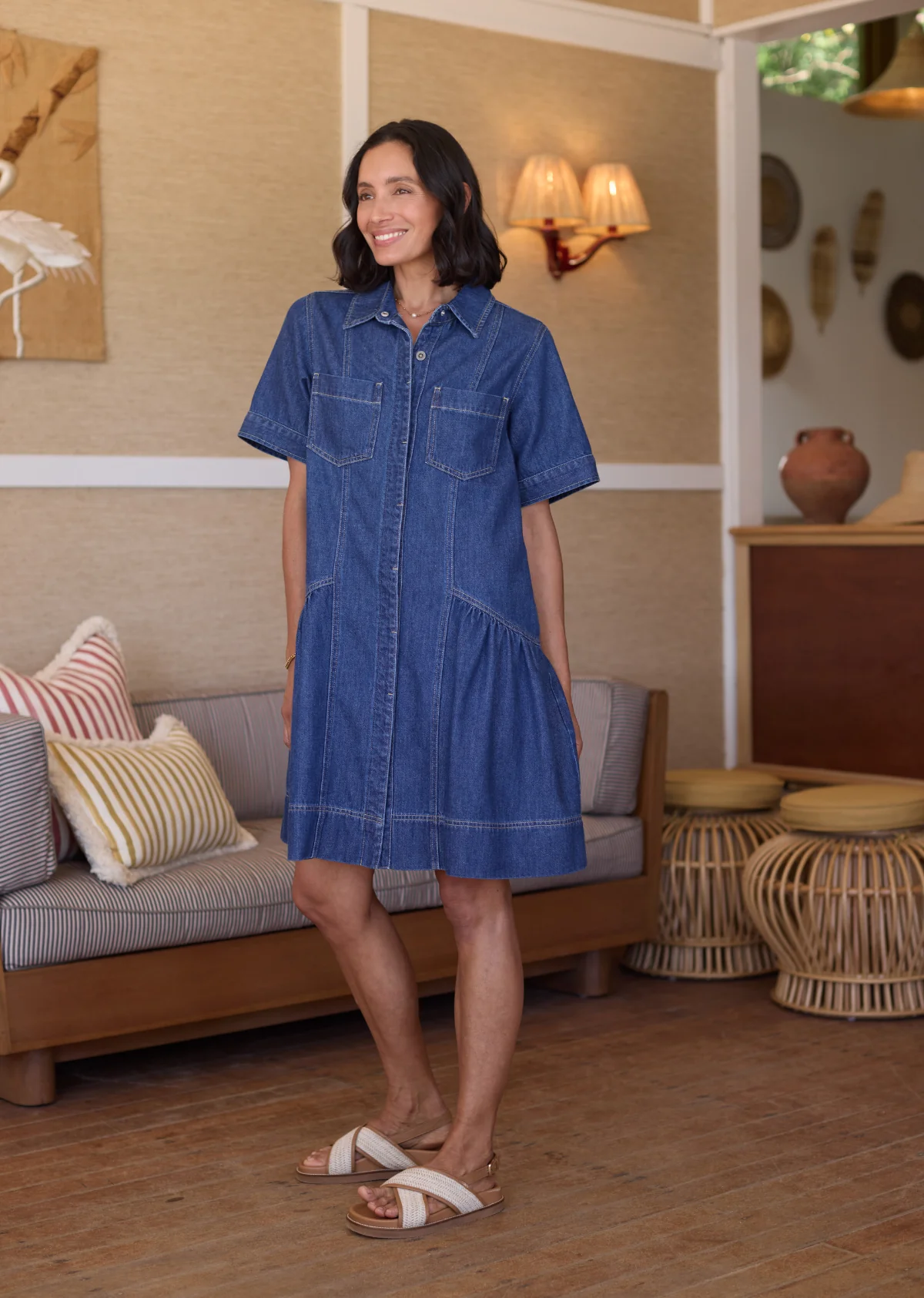 MONTANA MINI DRESS - MID BLUE - Image 8