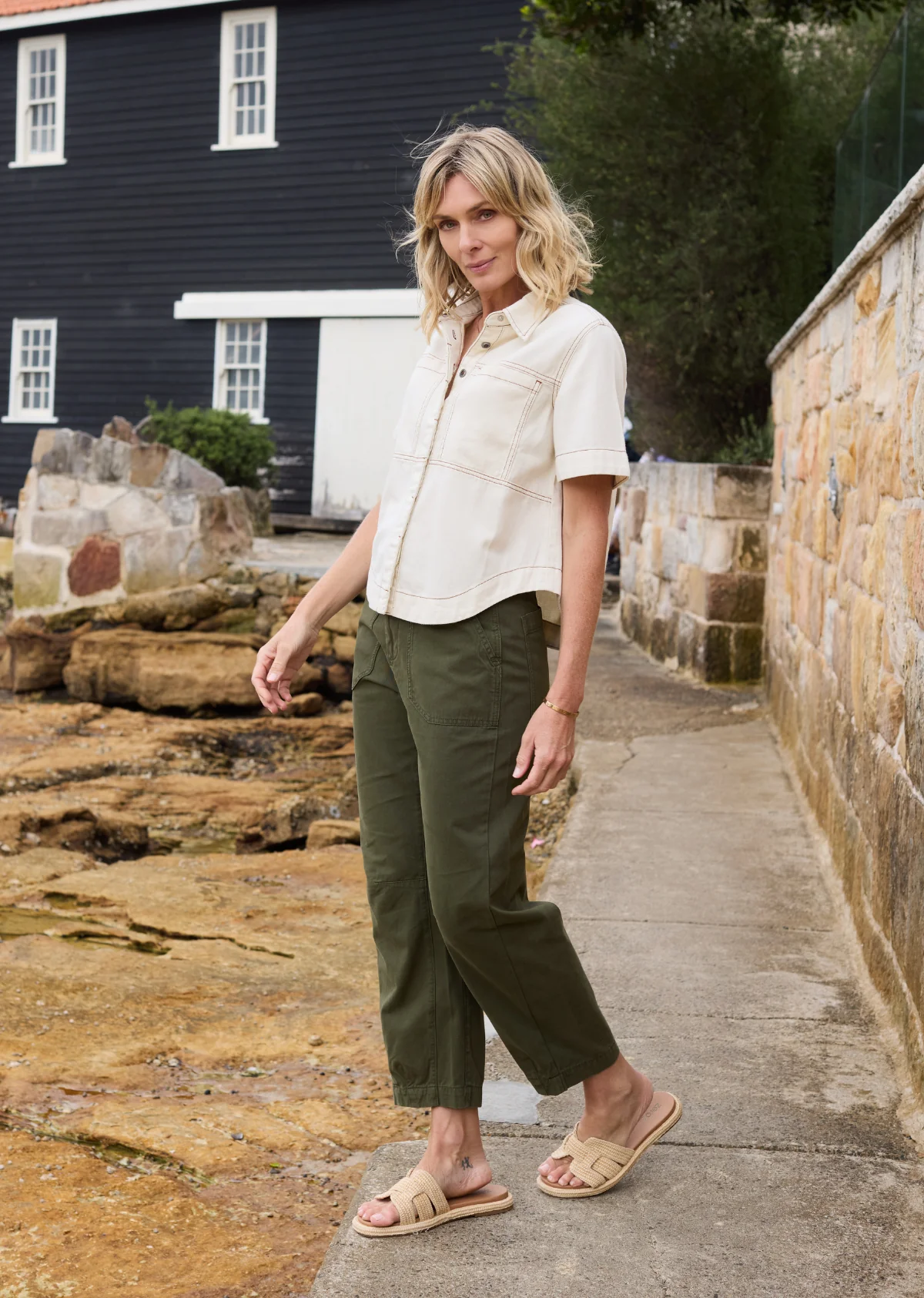 SADIE DENIM SHIRT - ECRU - Image 4